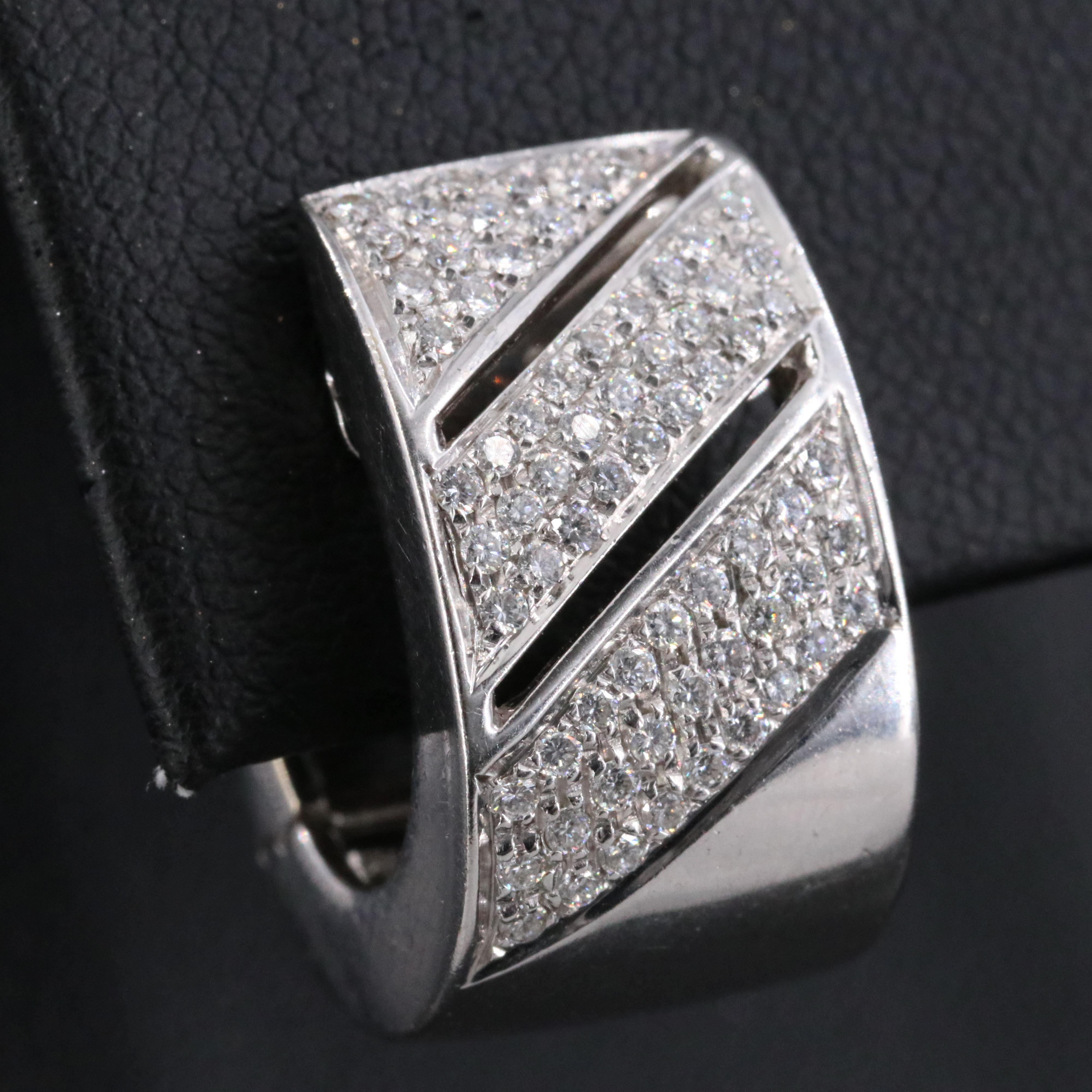 Alfieri & St. John 18K 0.75 CTW Diamond Hoops