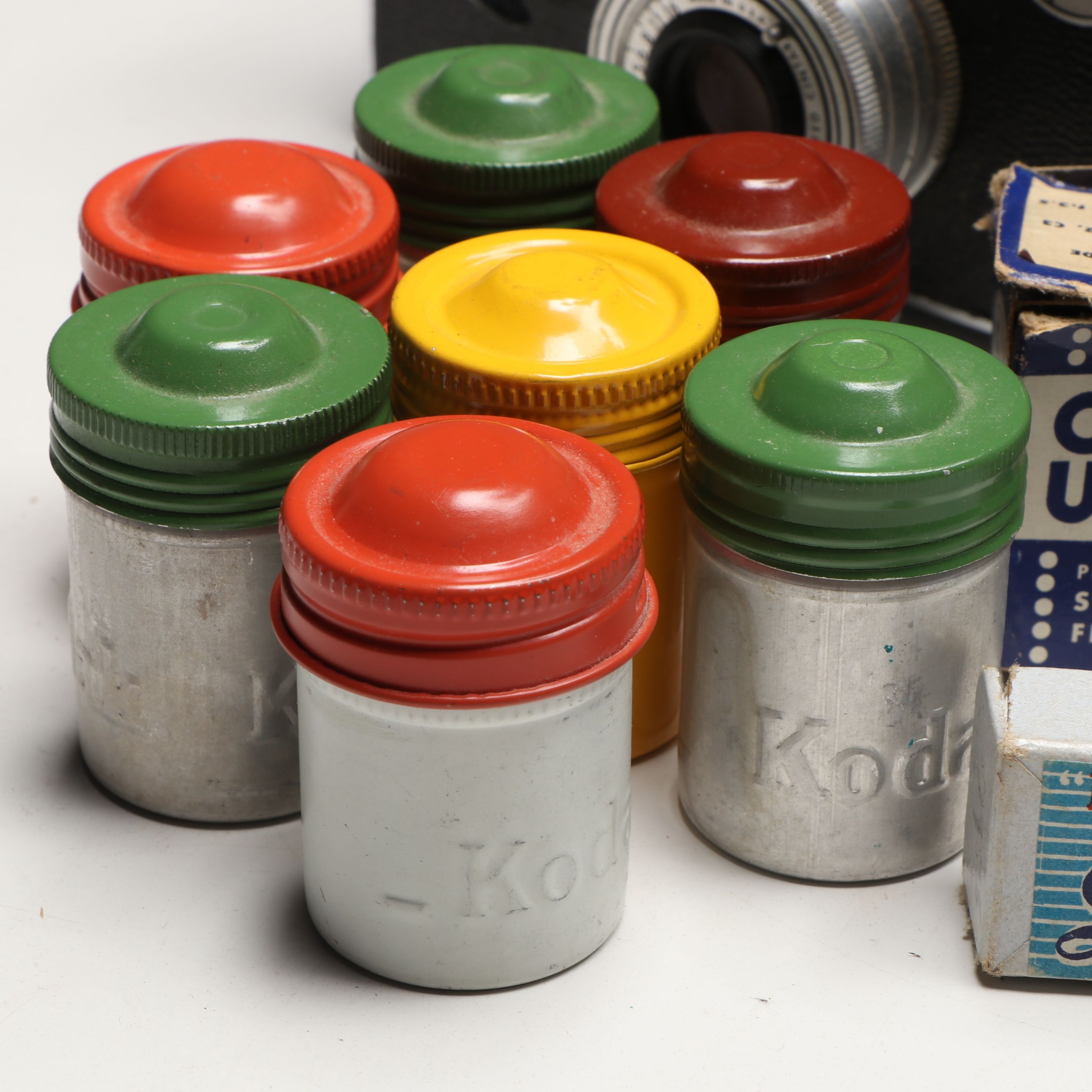 Edixa Reflex-B and Argus Cameras with Accessories, Mid-20th Century