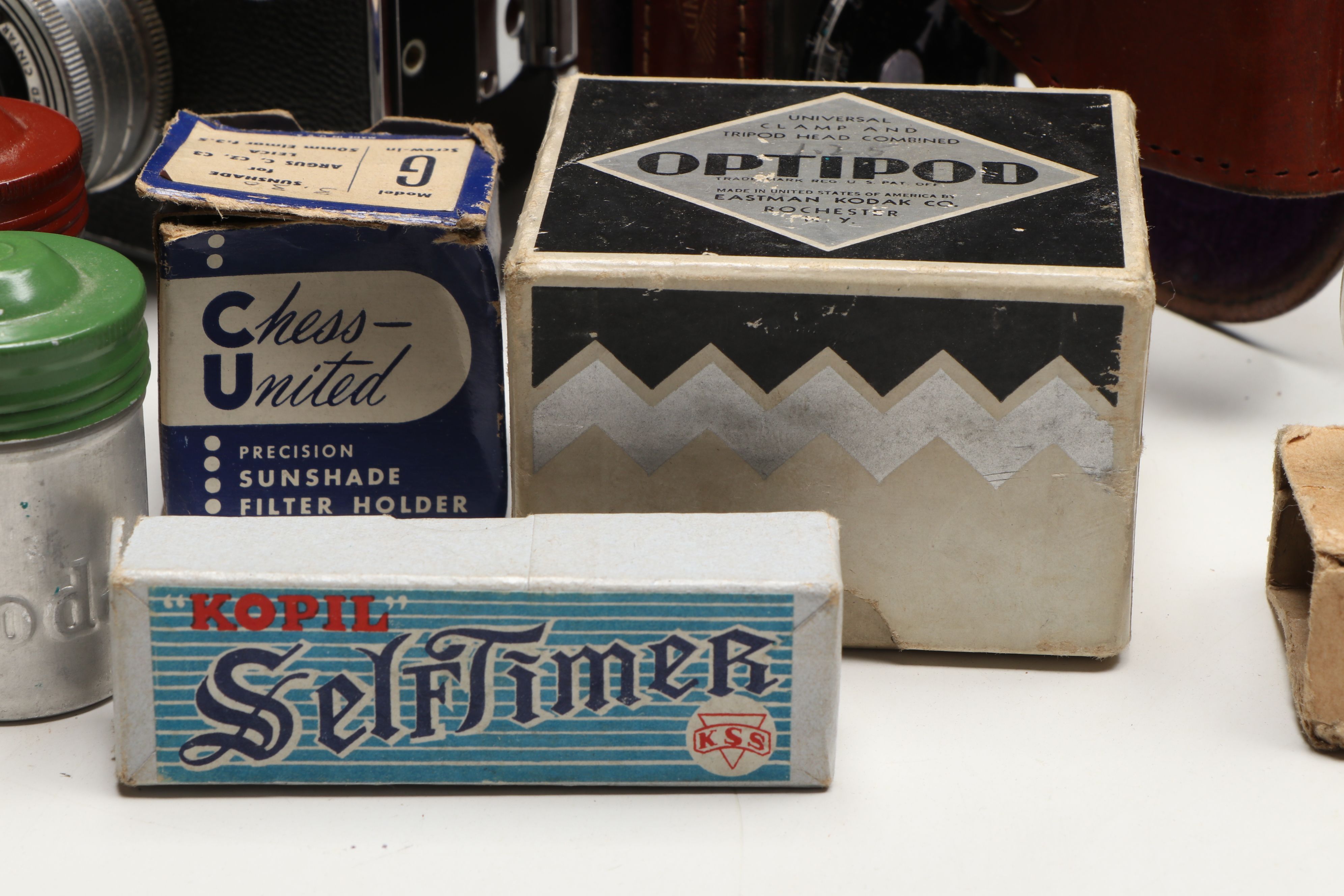 Edixa Reflex-B and Argus Cameras with Accessories, Mid-20th Century