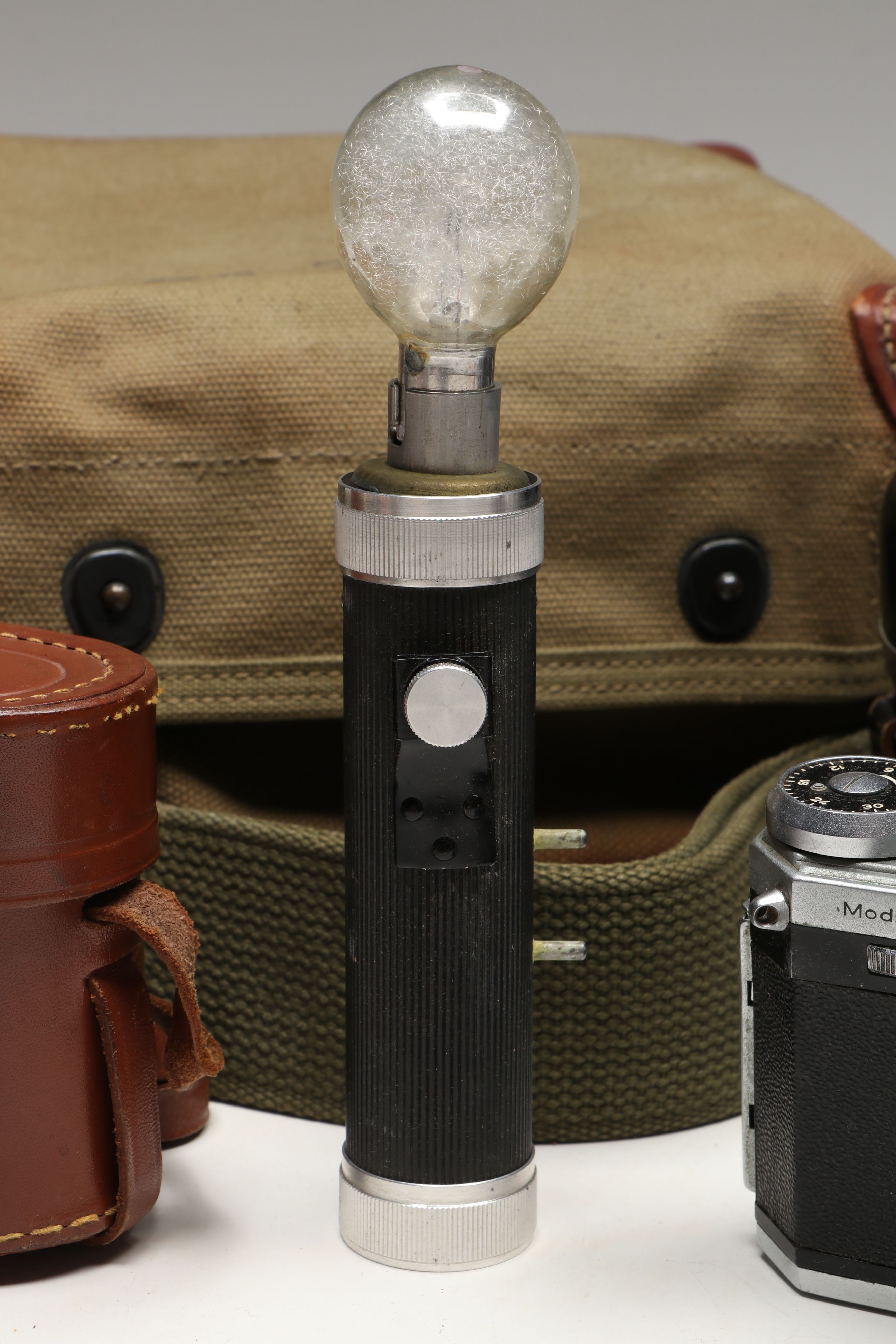 Edixa Reflex-B and Argus Cameras with Accessories, Mid-20th Century