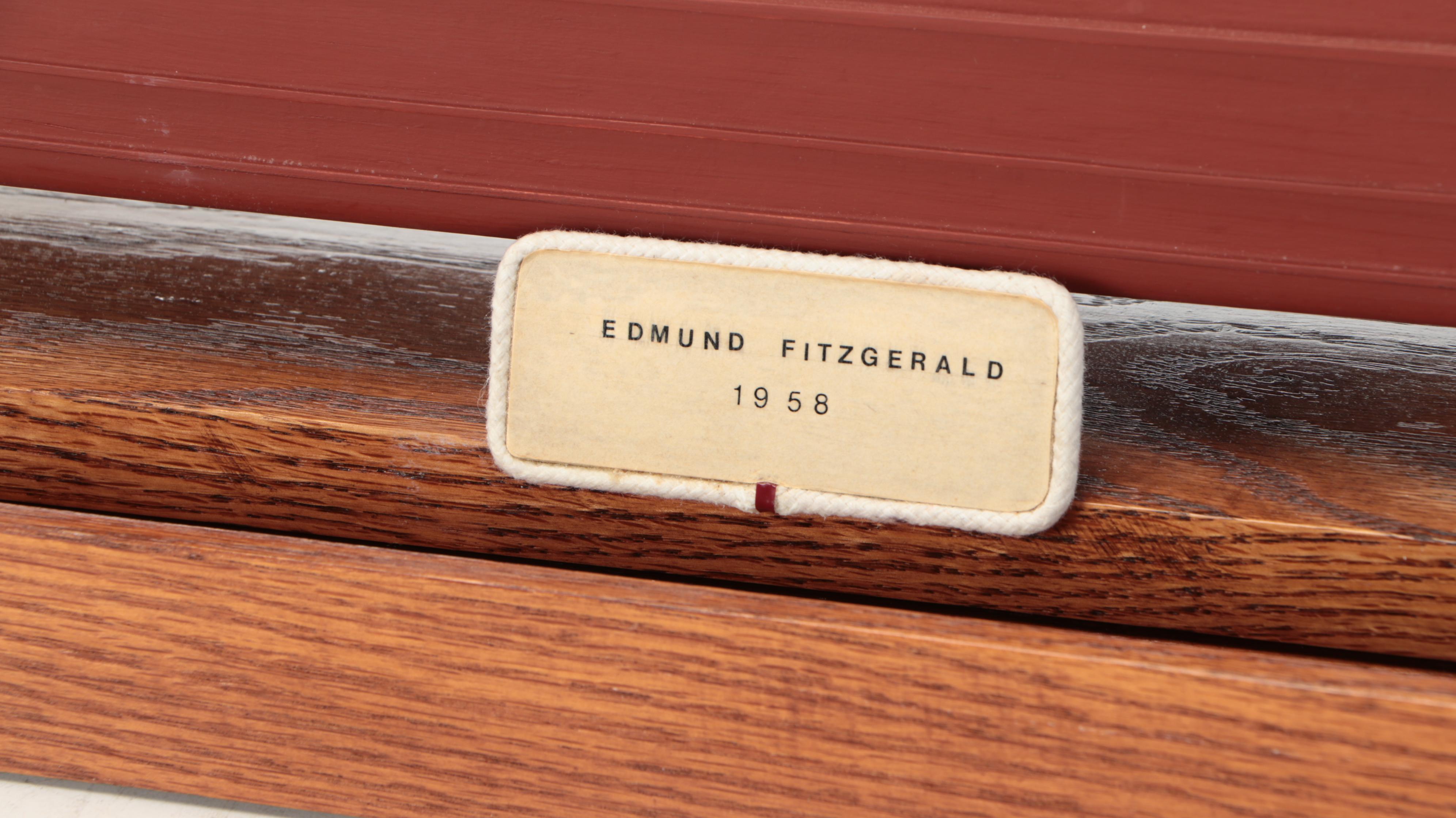 S.S. Edmund Fitzgerald Model Bulk Carrier/Gordon Lightfoot signed ship’s plate