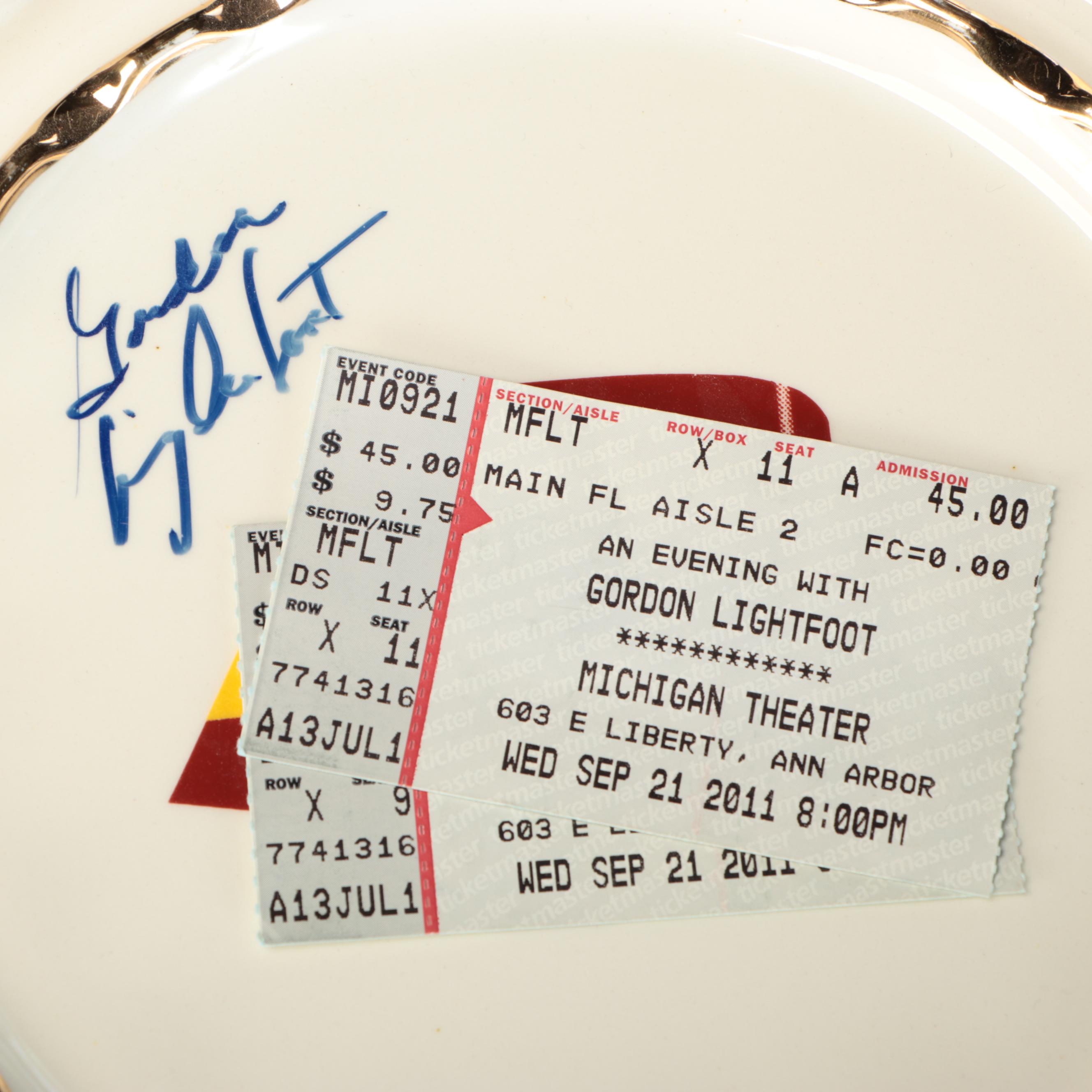 S.S. Edmund Fitzgerald Model Bulk Carrier/Gordon Lightfoot signed ship’s plate