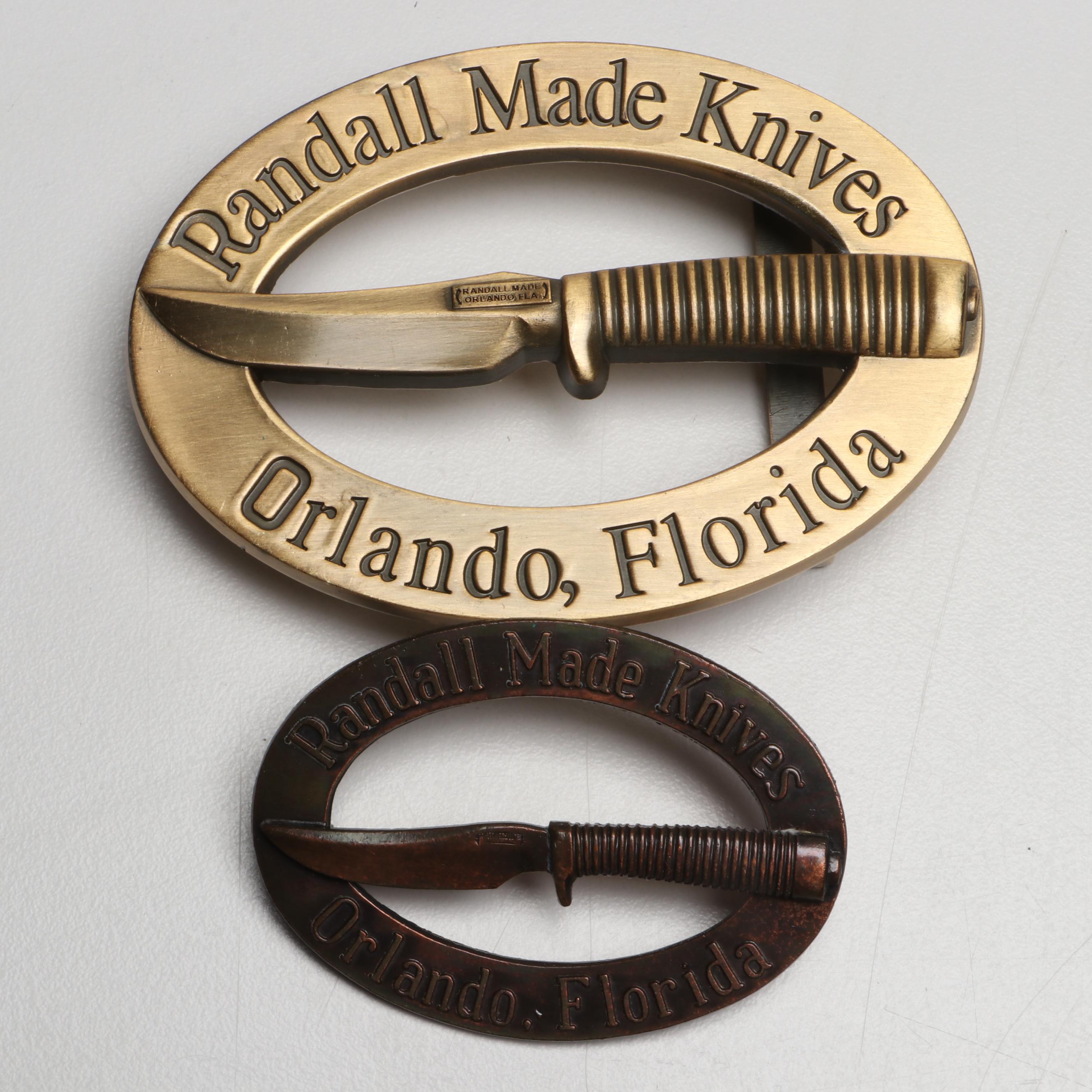 Randall, American Blade with Other Belt Buckles and Folding Knives