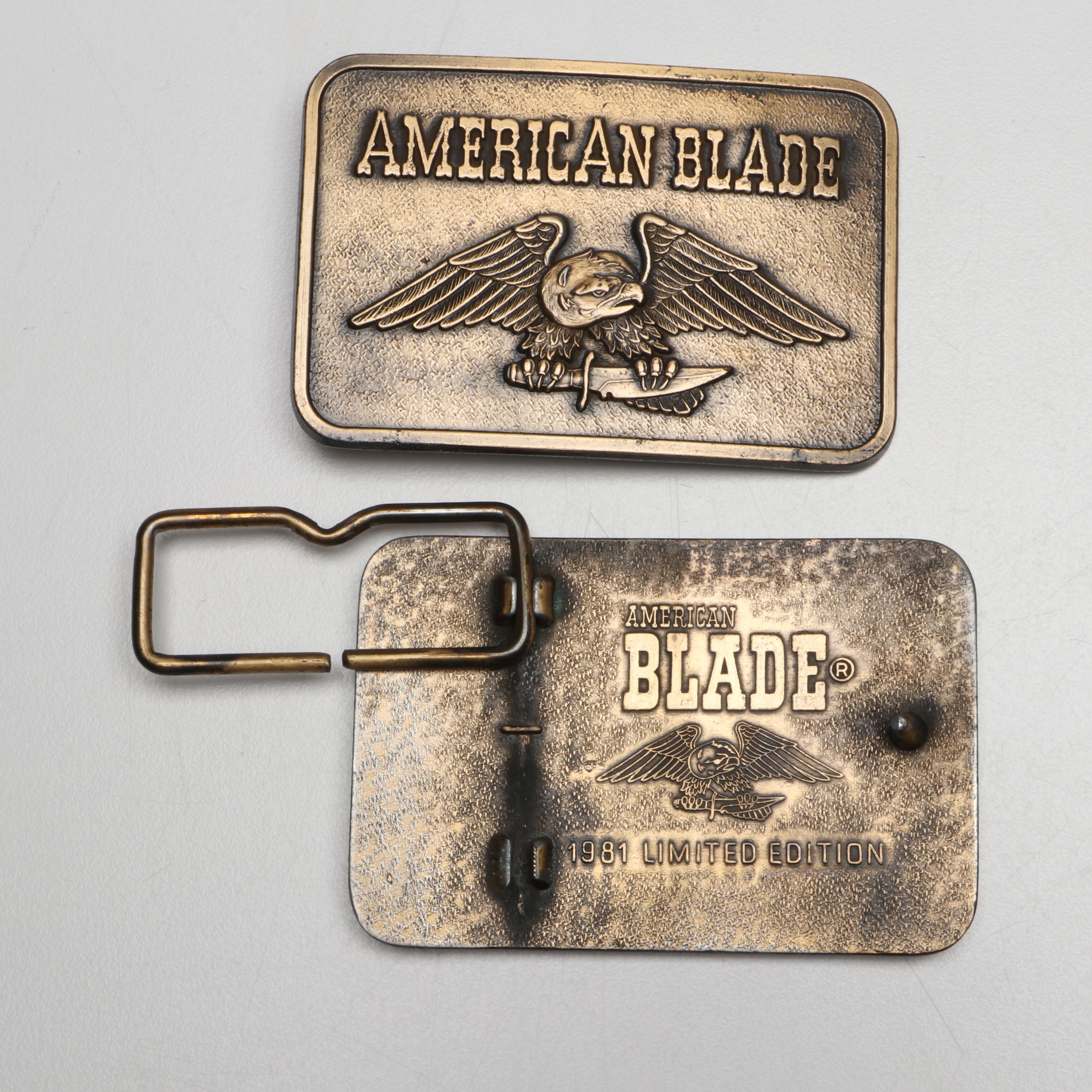 Randall, American Blade with Other Belt Buckles and Folding Knives