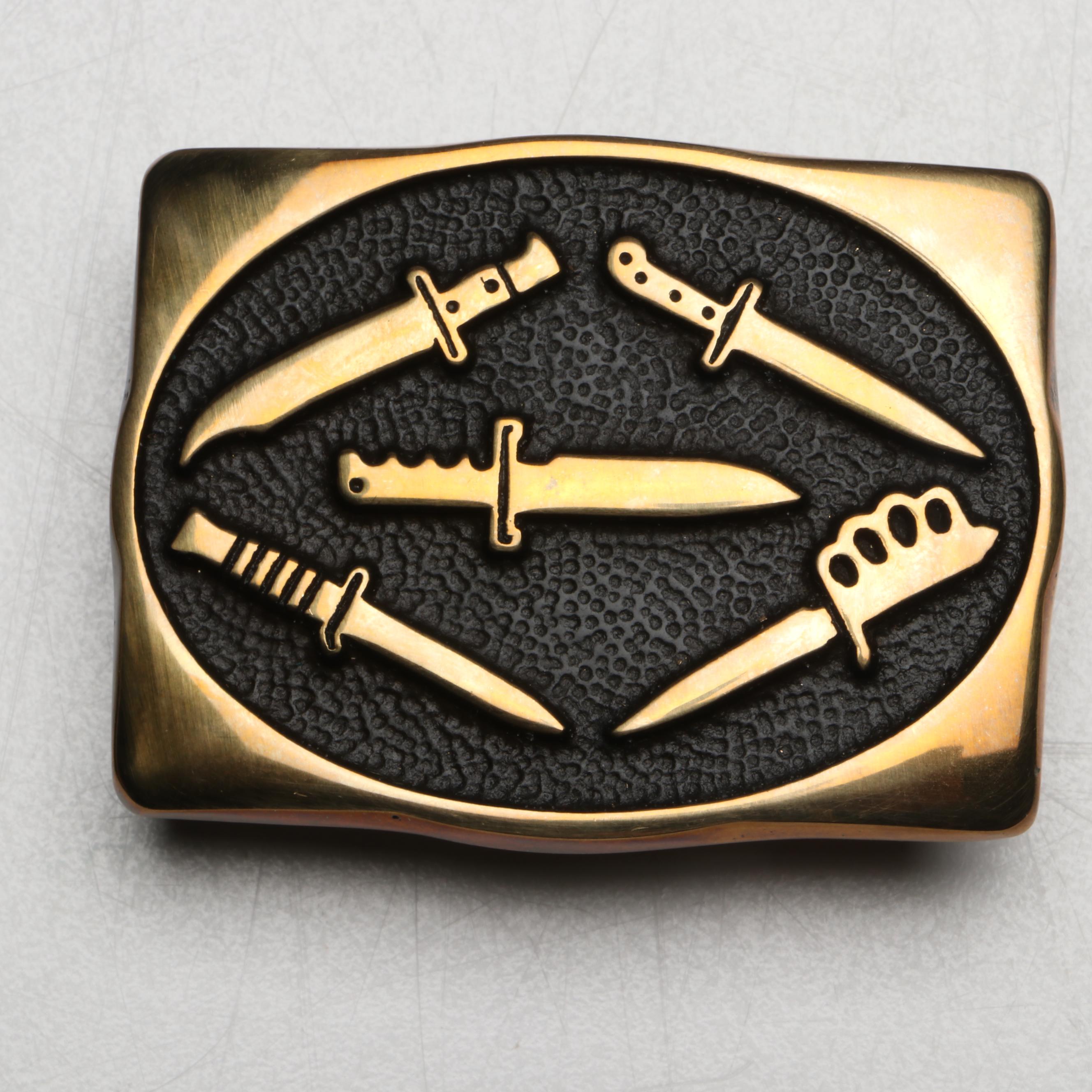 Randall, American Blade with Other Belt Buckles and Folding Knives