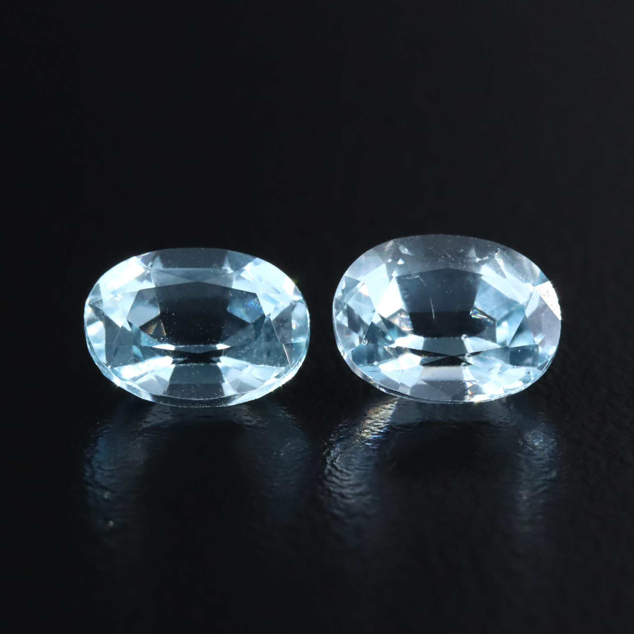 Loose 2.52 CTW Aquamarine Matched Pair