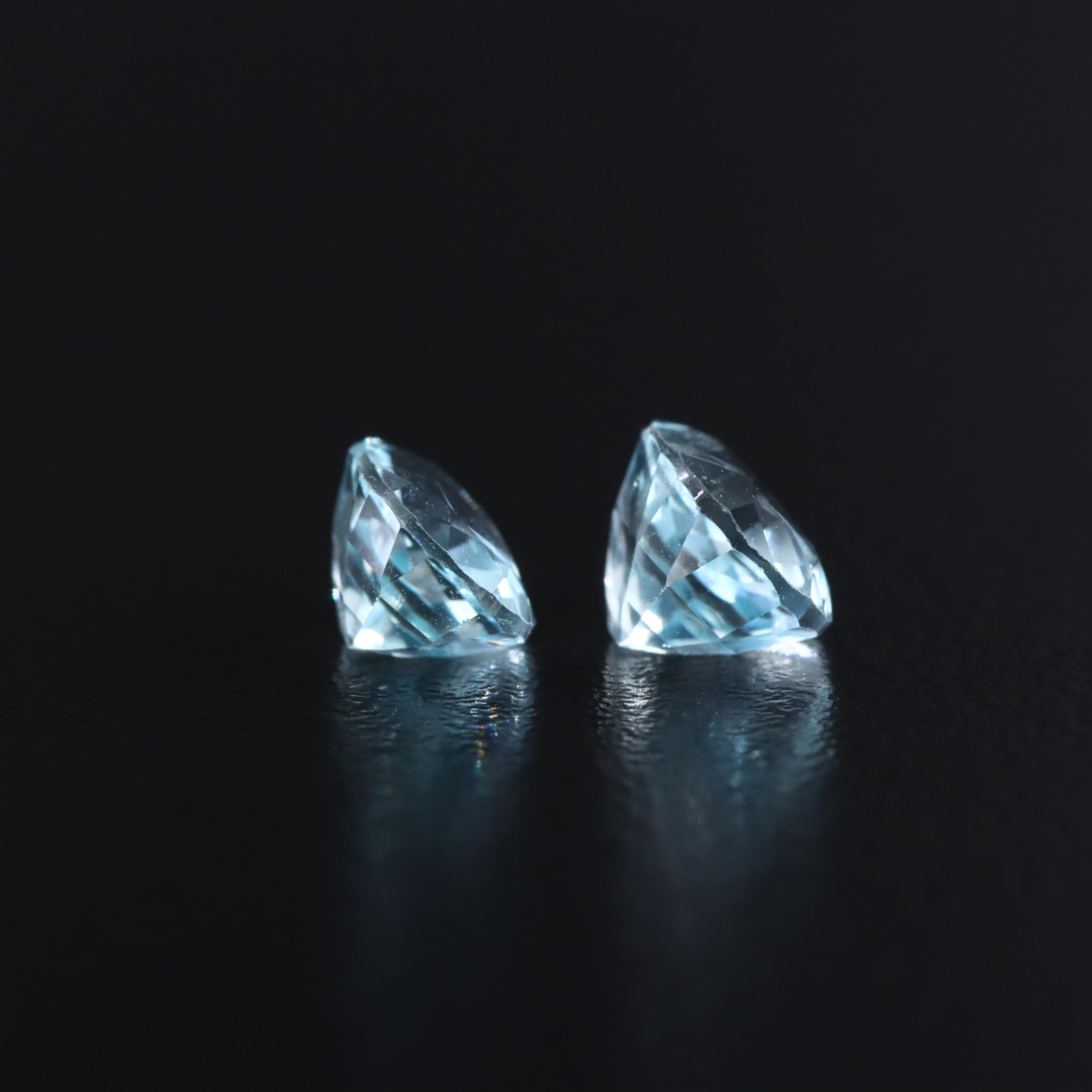 Loose 2.52 CTW Aquamarine Matched Pair