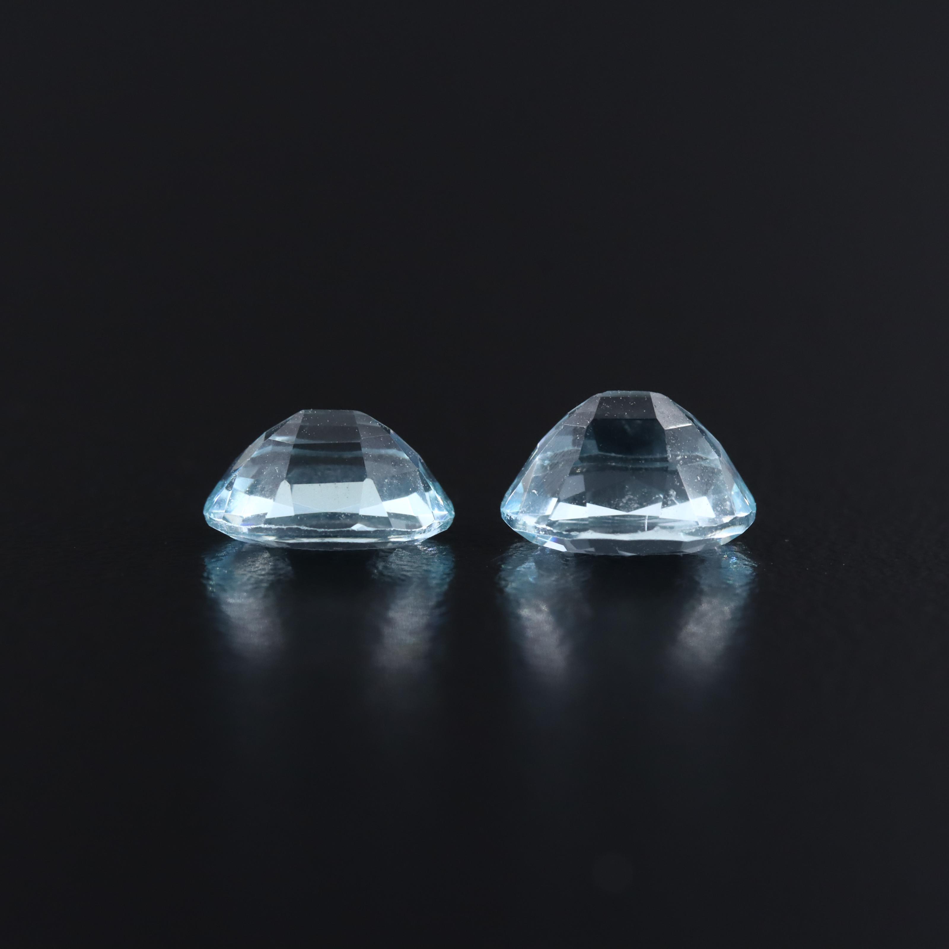 Loose 2.52 CTW Aquamarine Matched Pair