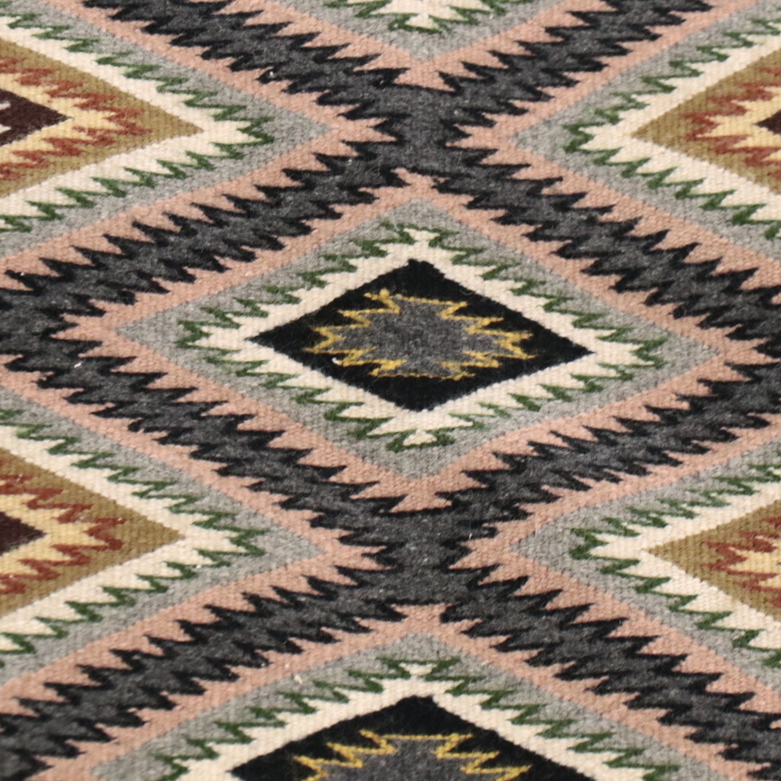 3'8 x 5' Handwoven Navajo Eye Dazzler Accent Rug