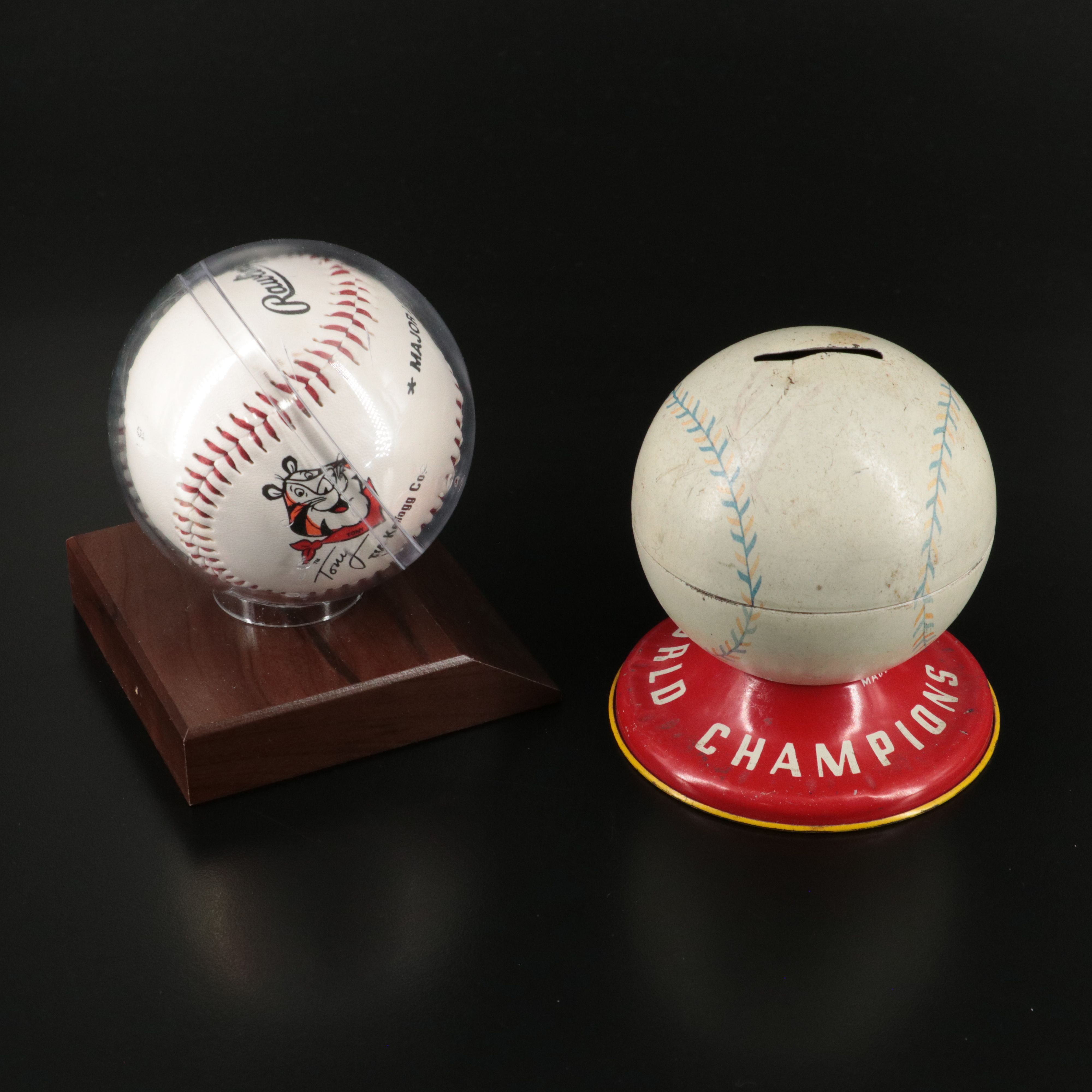 Two Signed Baseballs with Multiple Signatures, and Souvenir Baseballs