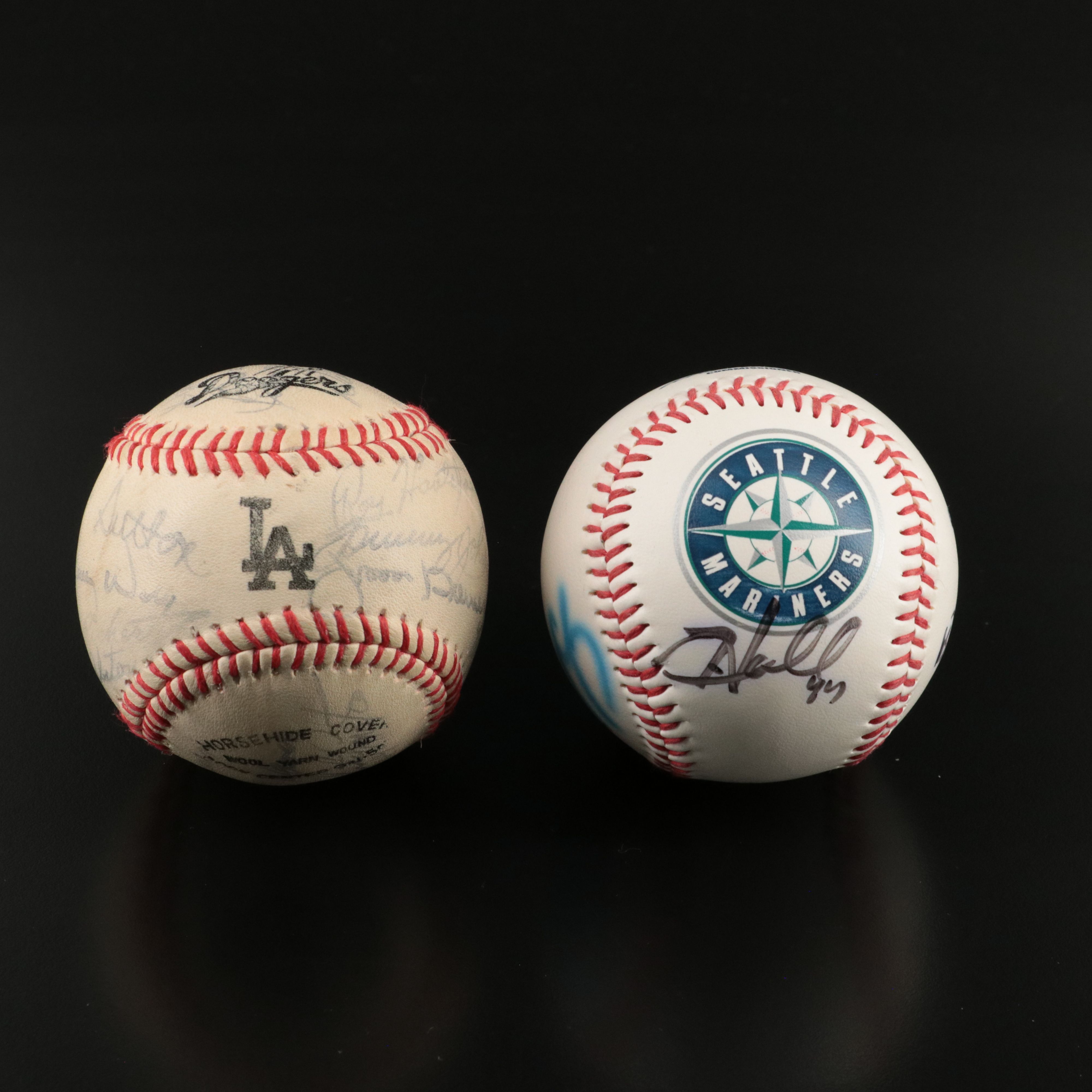 Two Signed Baseballs with Multiple Signatures, and Souvenir Baseballs