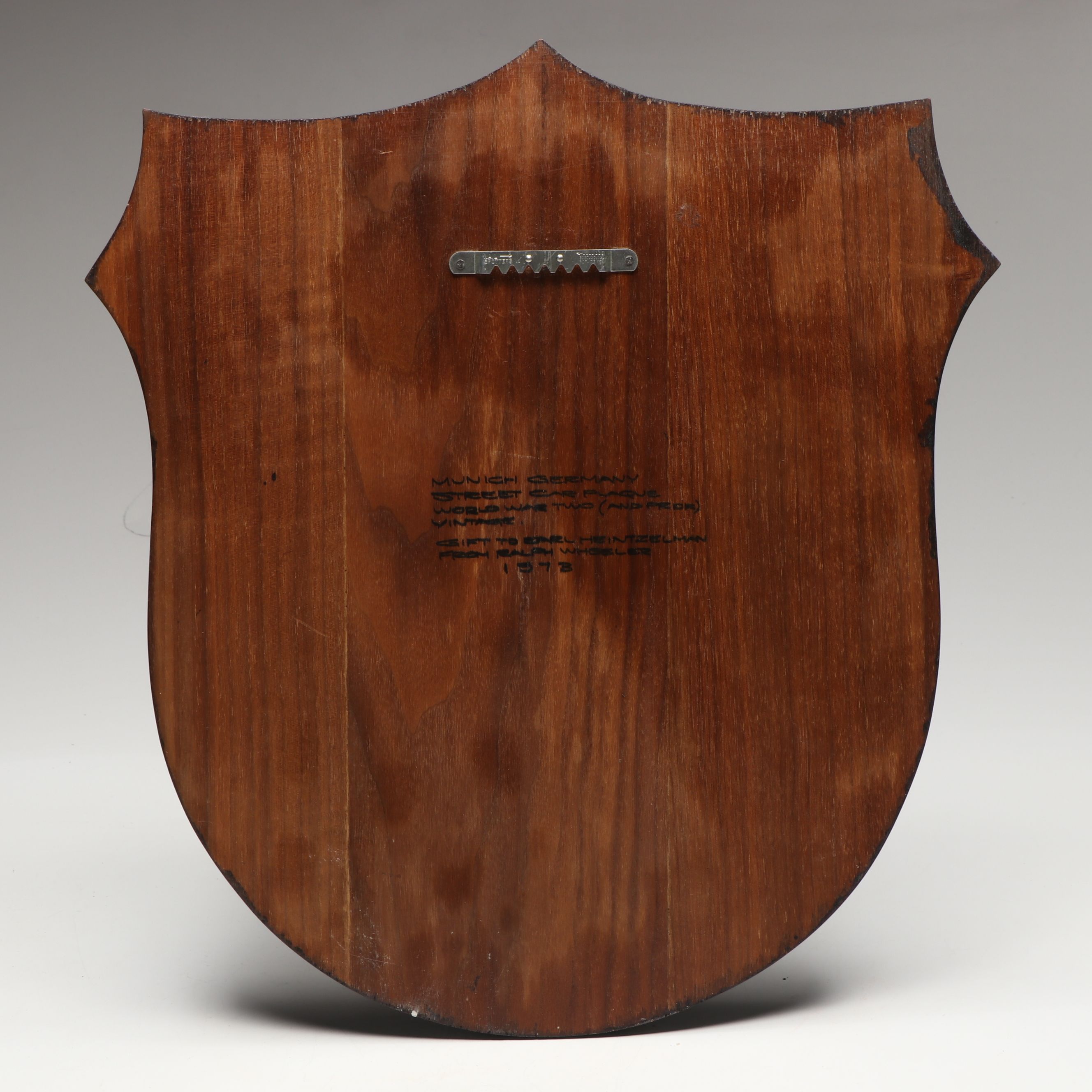 German Münchner Kindl Mounted Metal Plaque