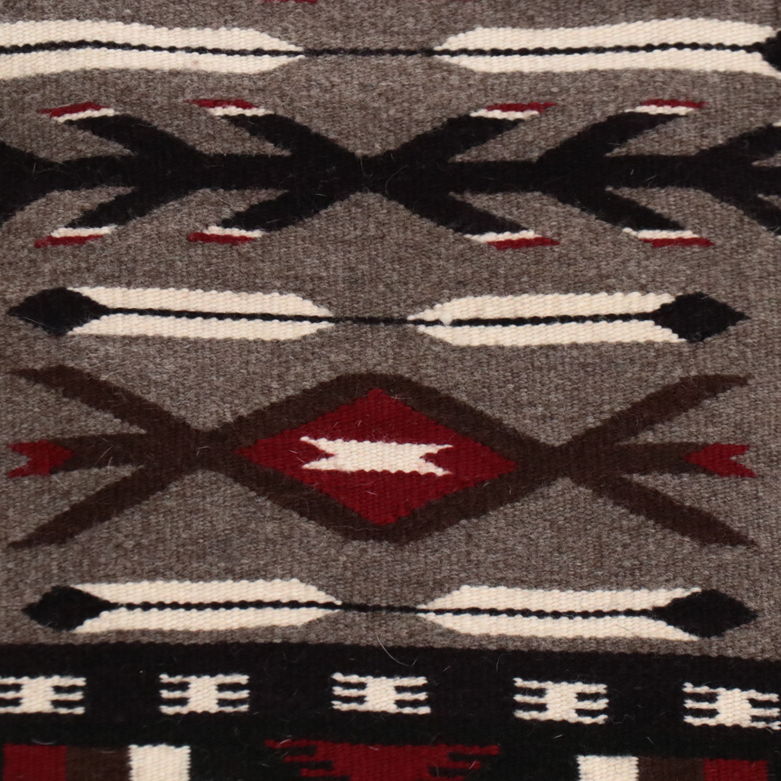 2'4 x 4'10 Handwoven Navajo Storm Pattern Accent Rug