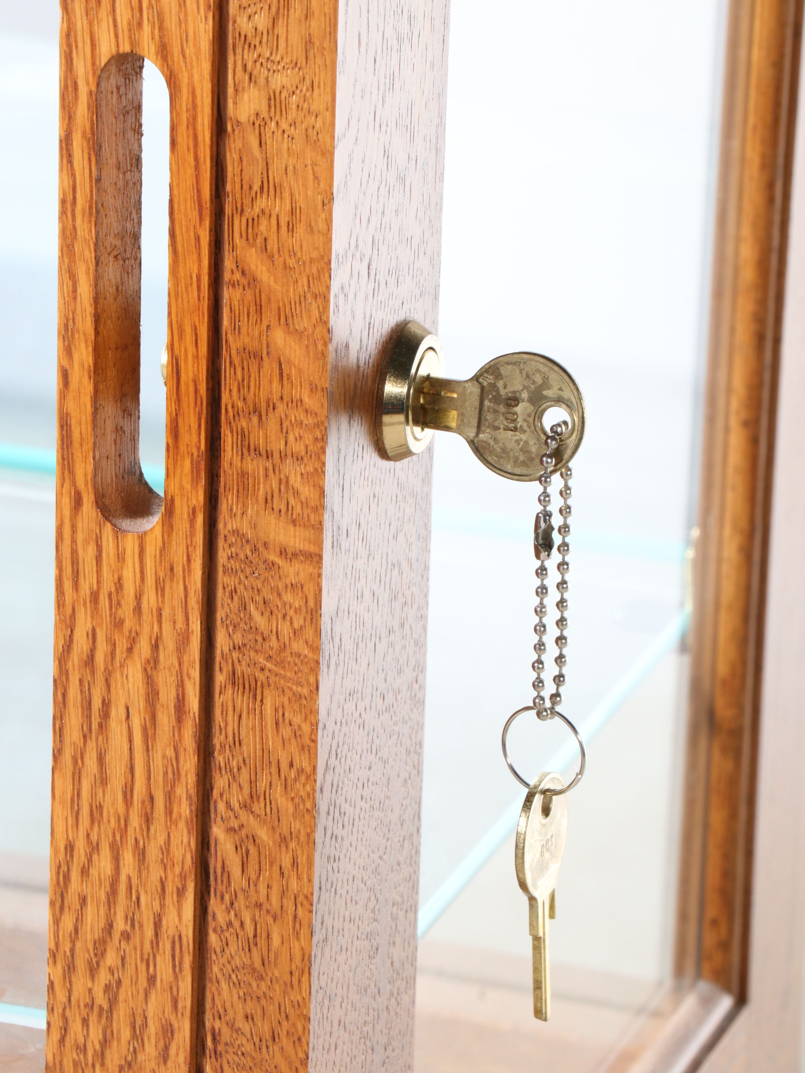 Pulaski Furniture Oak Illuminated Display Cabinet