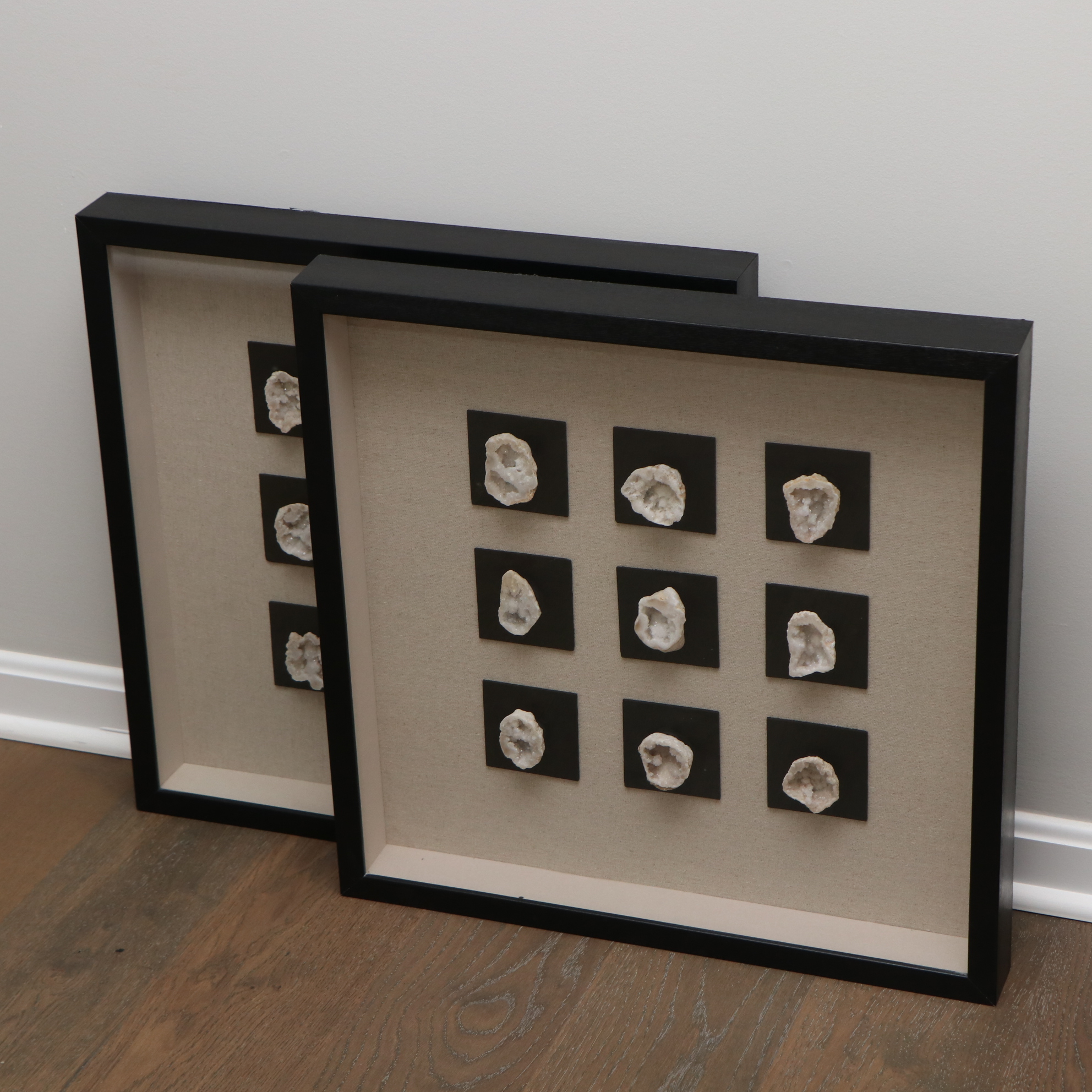 Pair of Uttermost Shadowbox Frames with Geode Sections