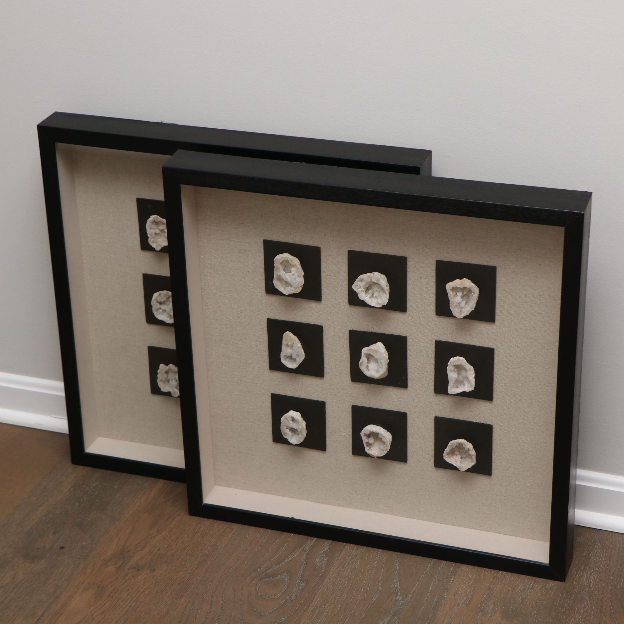 Pair of Uttermost Shadowbox Frames with Geode Sections