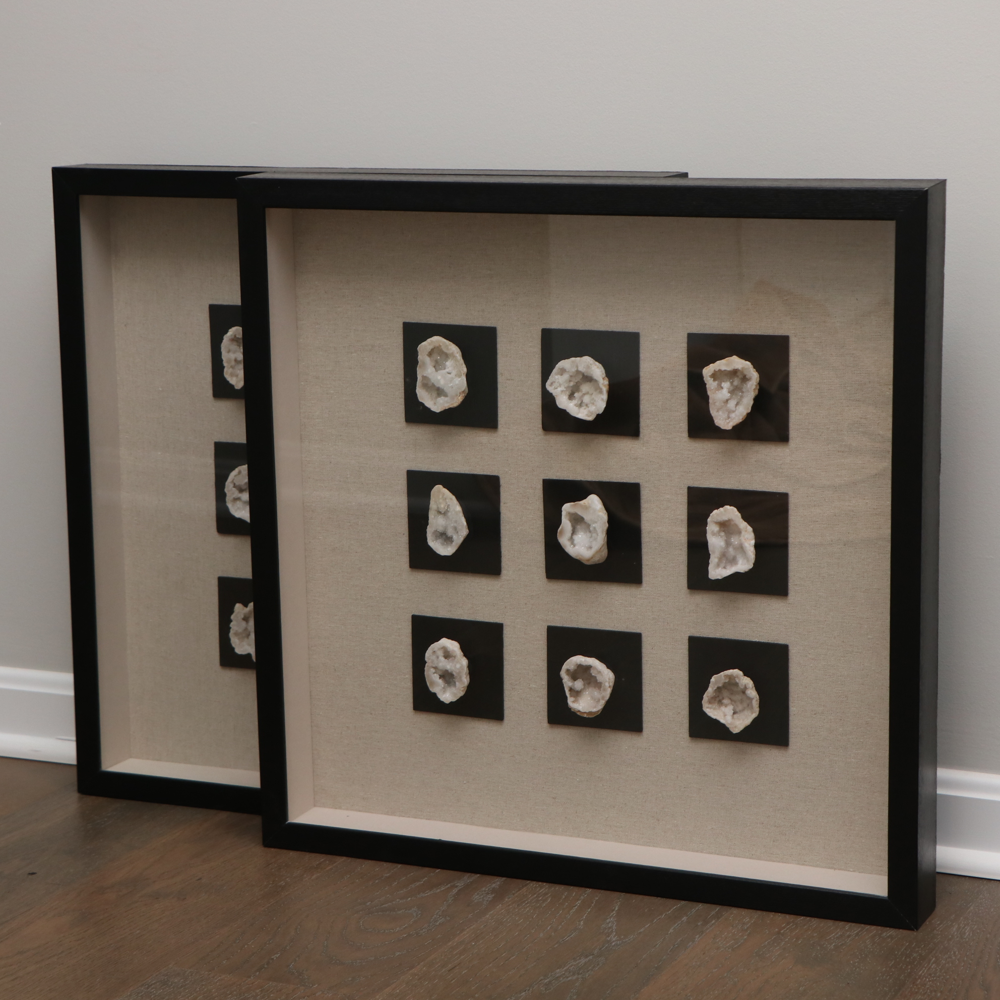 Pair of Uttermost Shadowbox Frames with Geode Sections