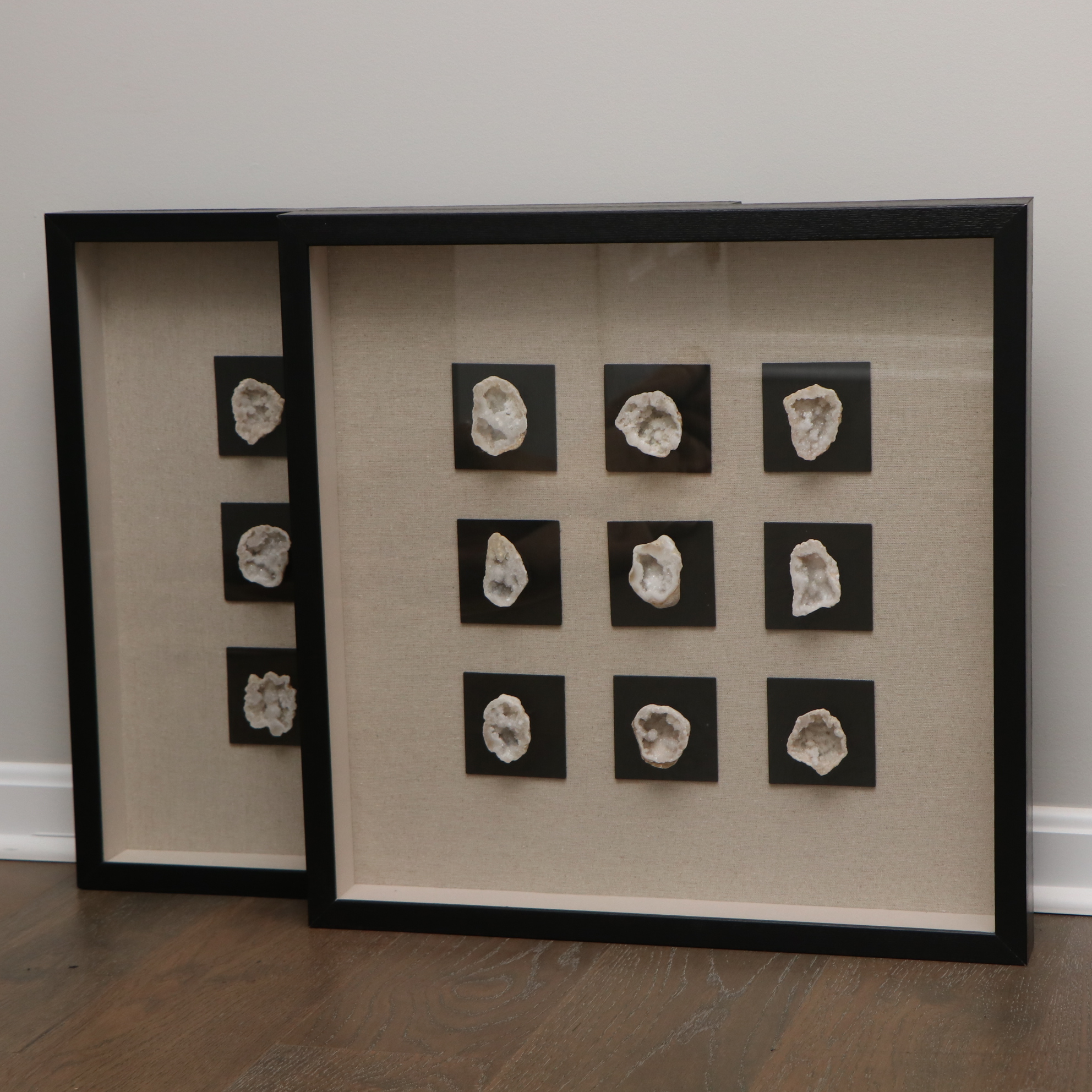Pair of Uttermost Shadowbox Frames with Geode Sections