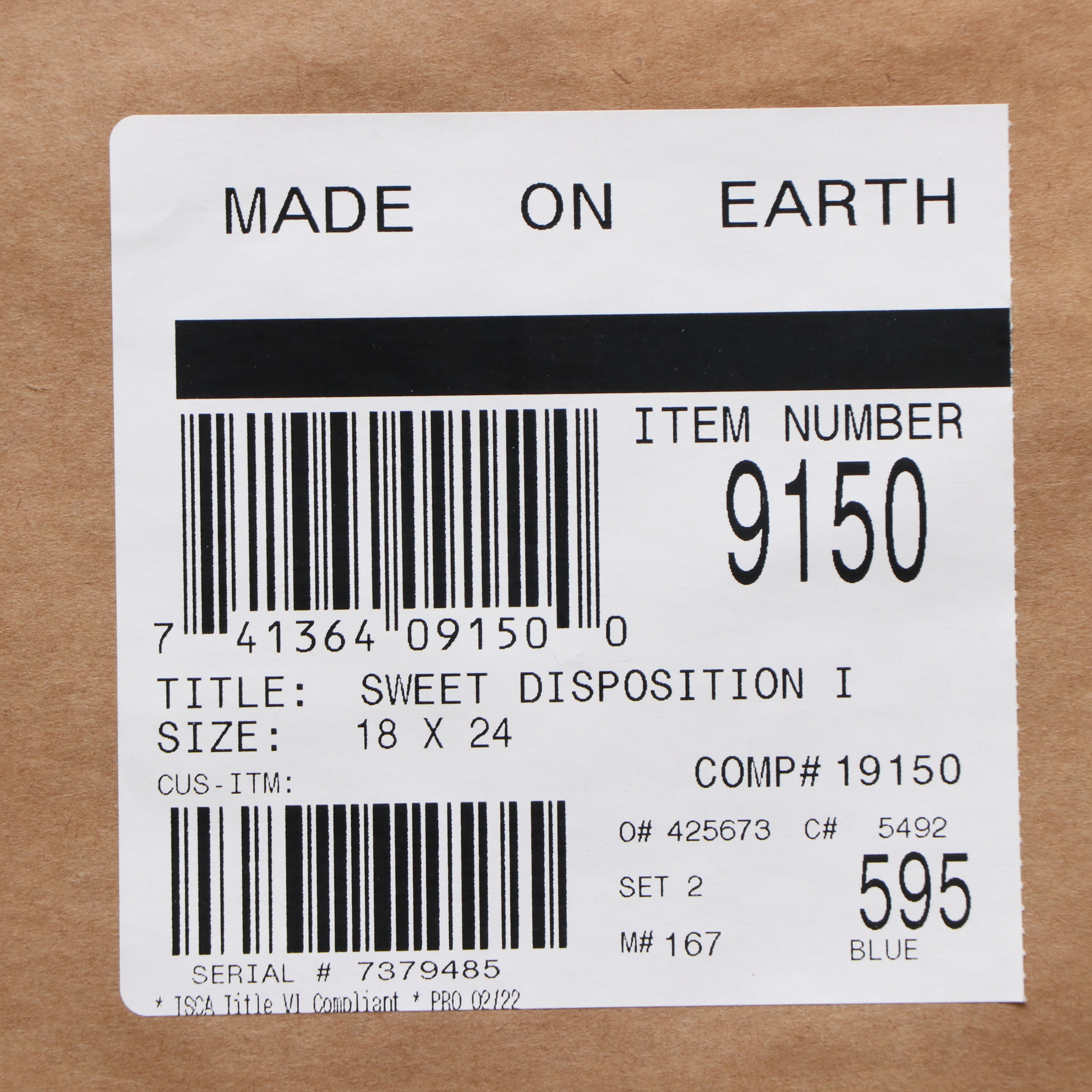 Made on Earth "Sweet Disposition I" Framed Print with Accent Lamps and Books