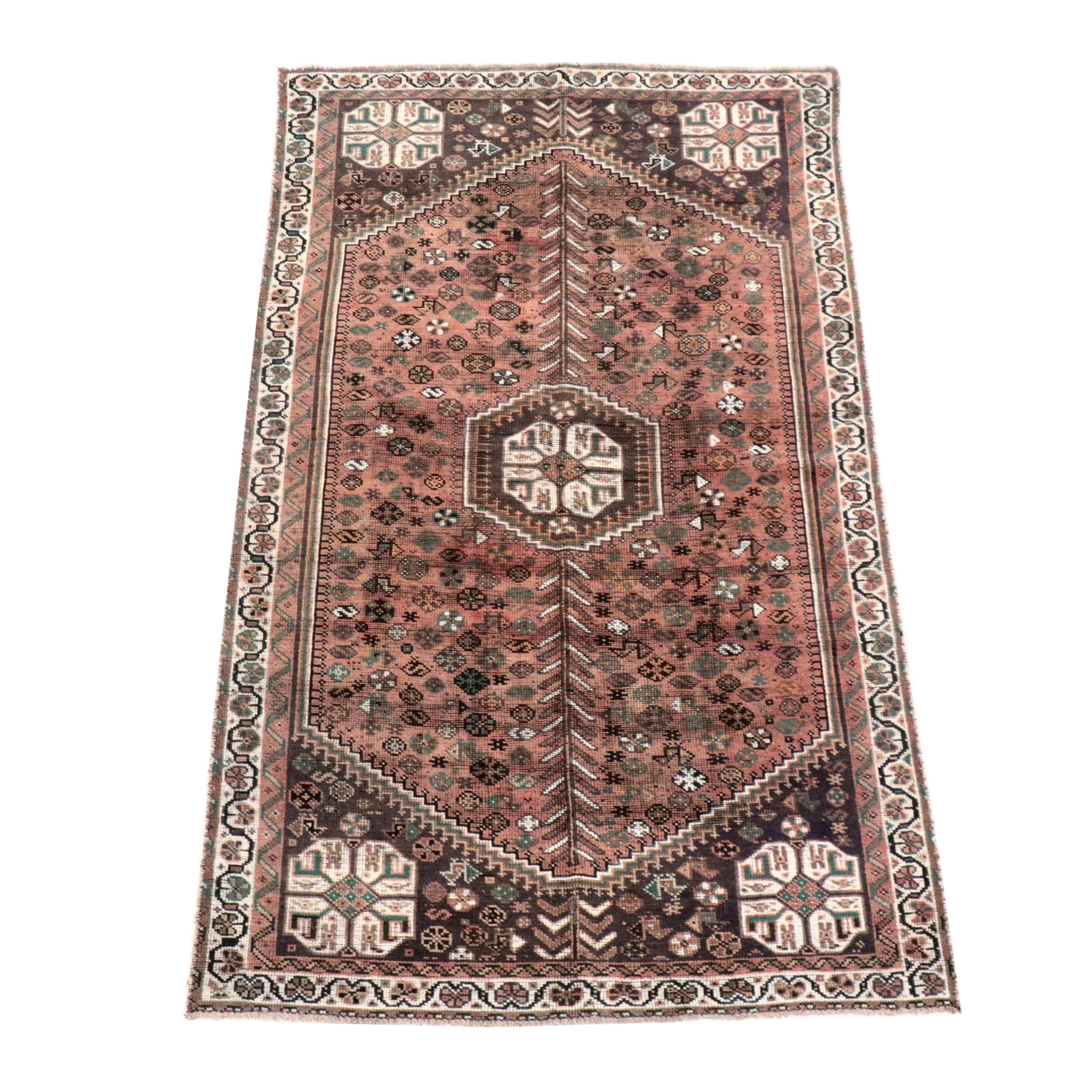 4'9 x 8'3 Hand-Knotted Persian Abadeh Area Rug