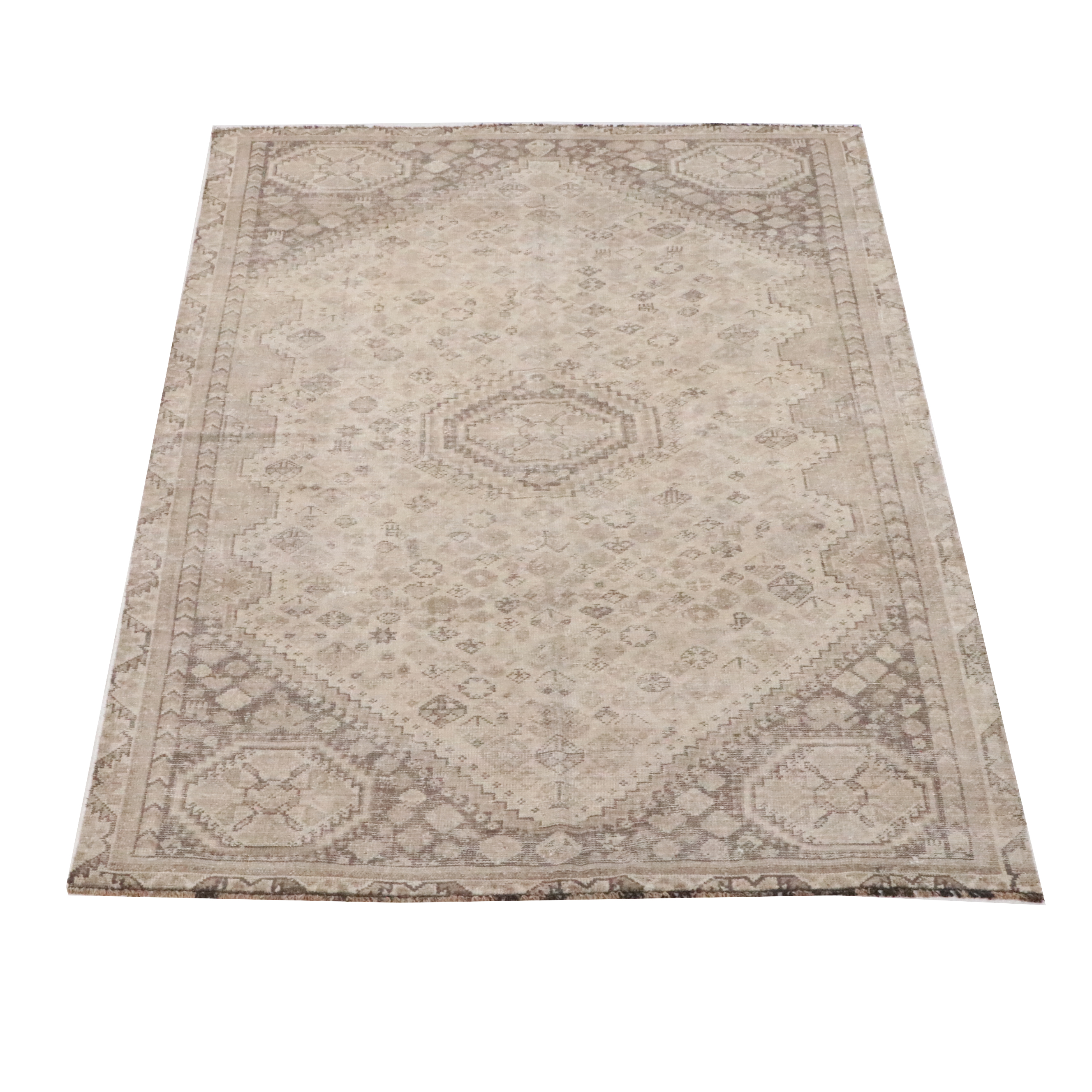 6'10 x 9'11 Hand-Knotted Persian Abadeh Area Rug