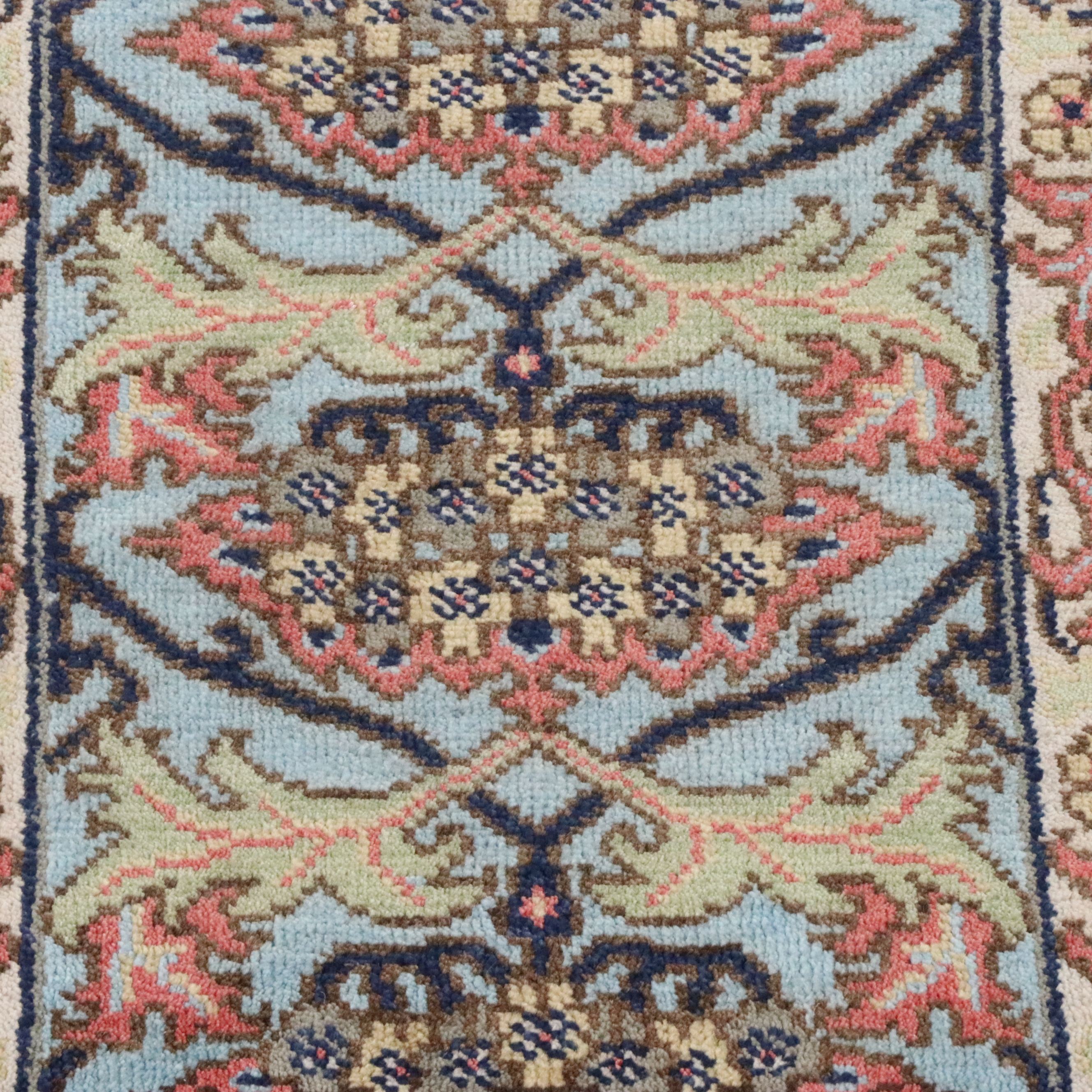 2'5 x 6'4 Hand-Knotted Indian Jaipur Carpet Runner