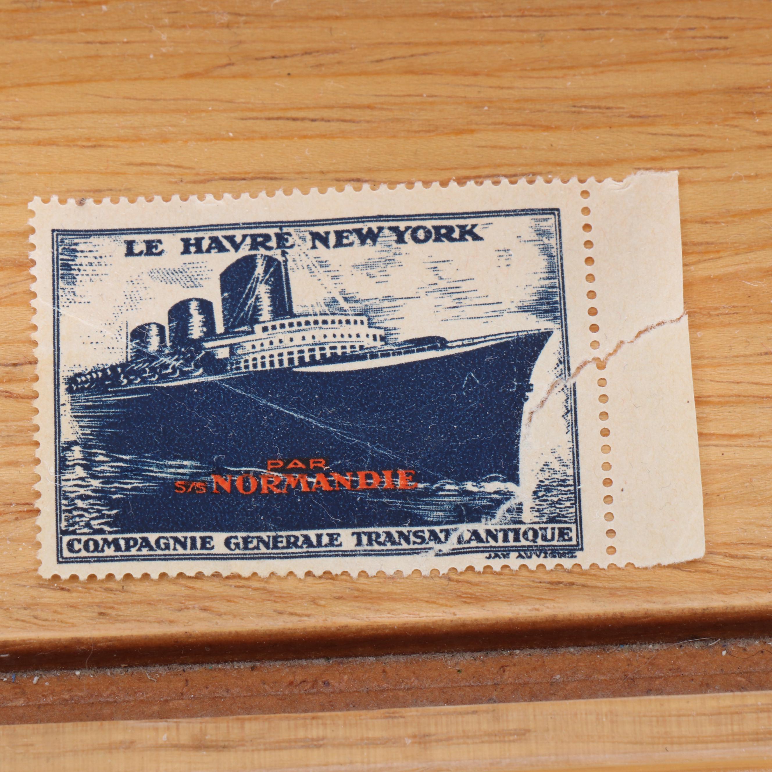 Handcrafted "S.S. Normandie" Wooden 1:350 Scale Model Ship
