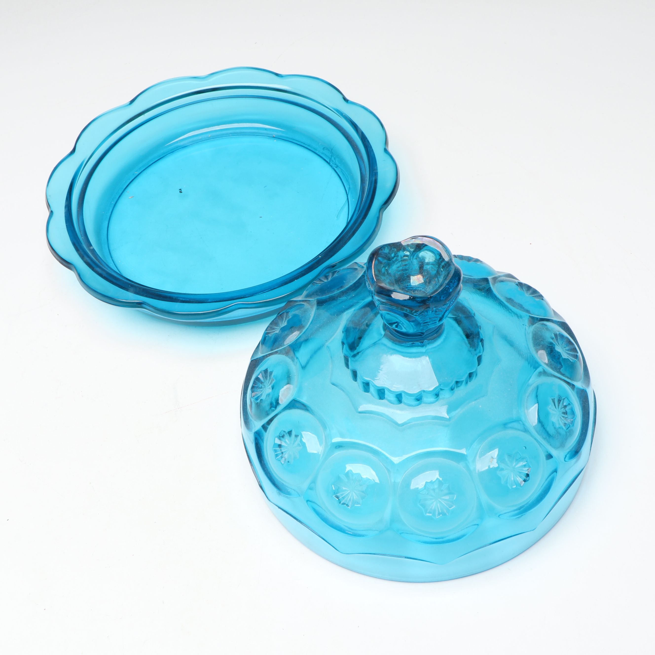 Indiana "Harvest Grape" Centerpiece with Other Carnival and Depression Glass