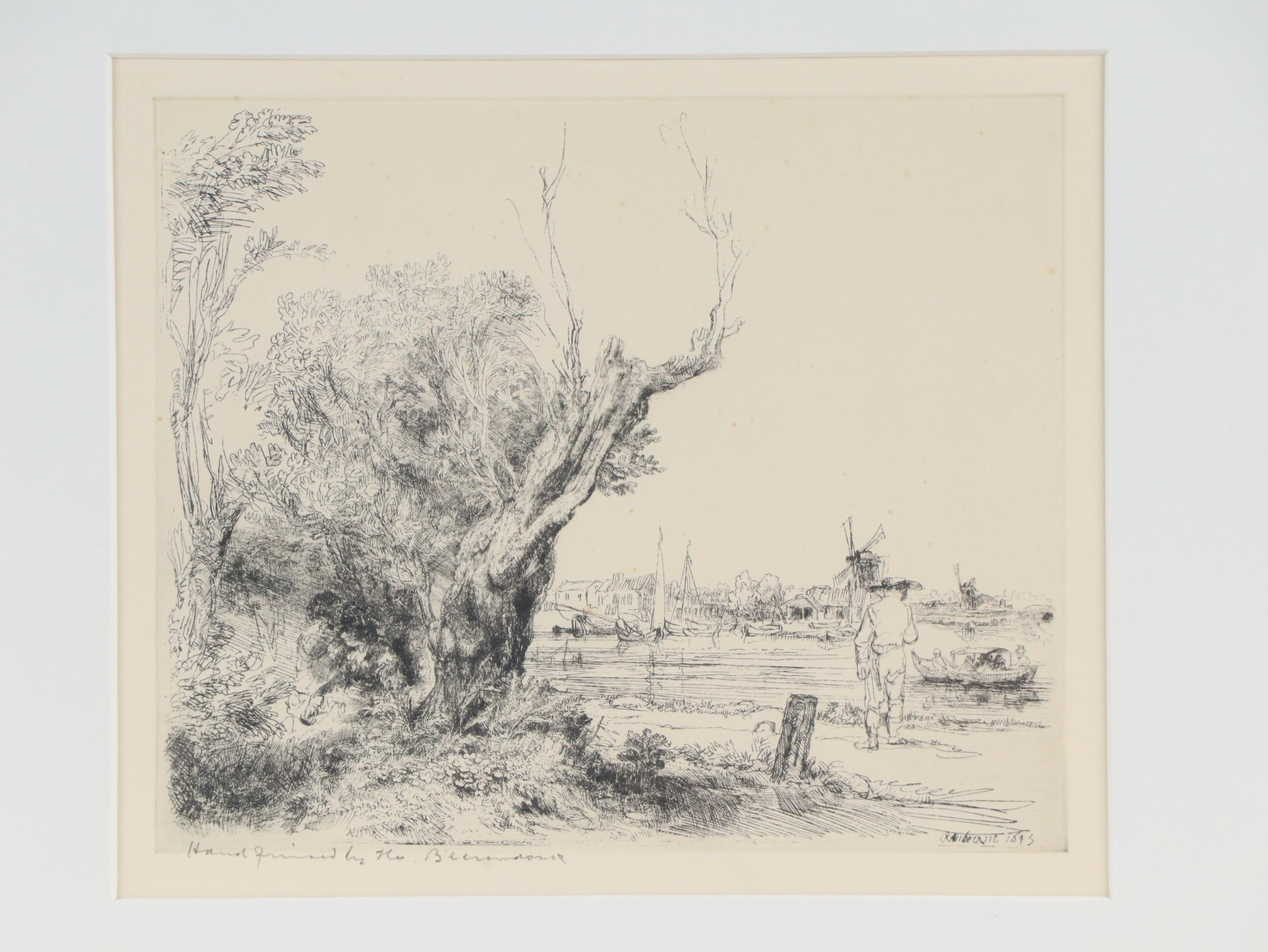 Etching with Drypoint After Rembrandt "The Omval"