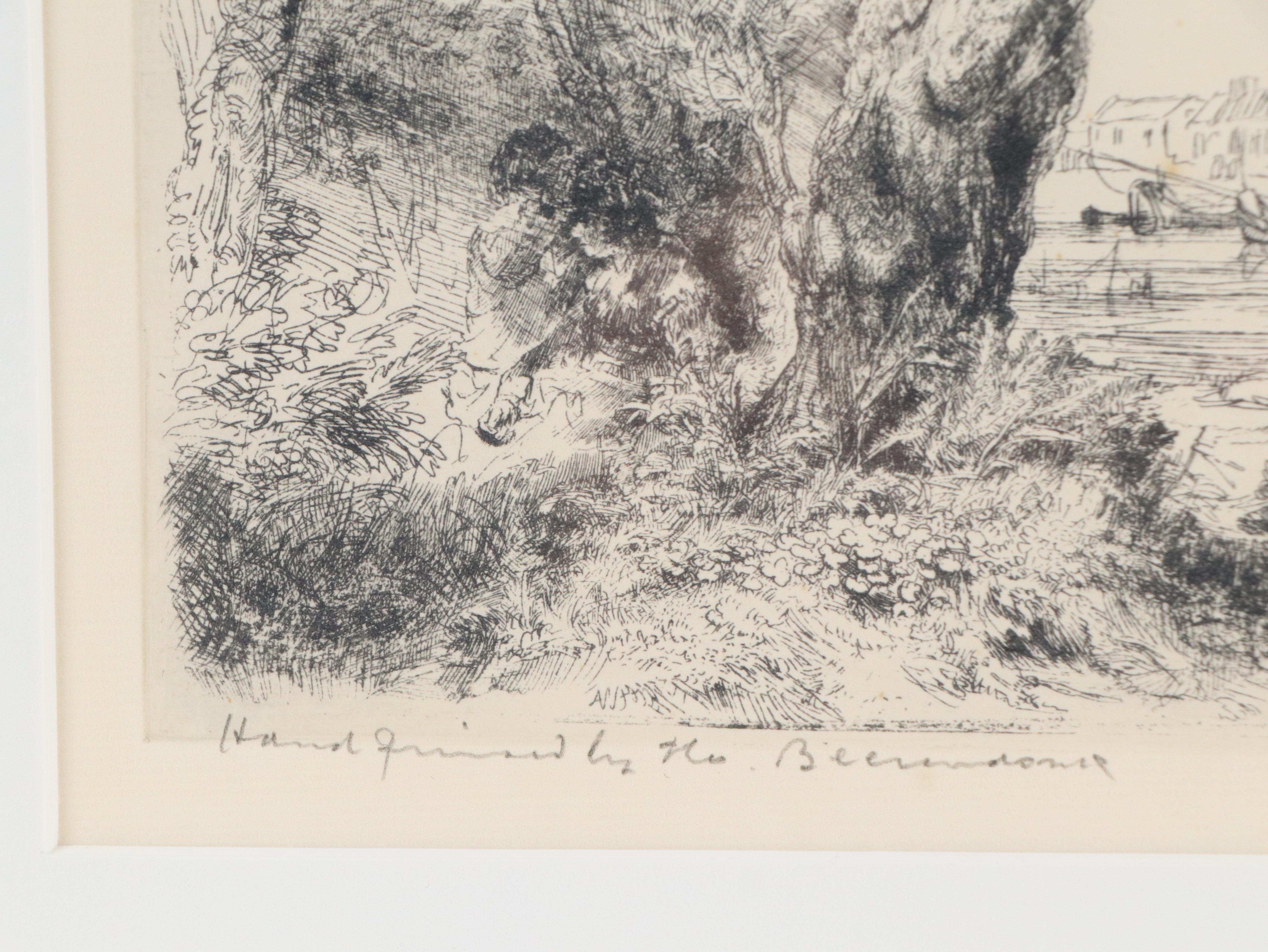 Etching with Drypoint After Rembrandt "The Omval"