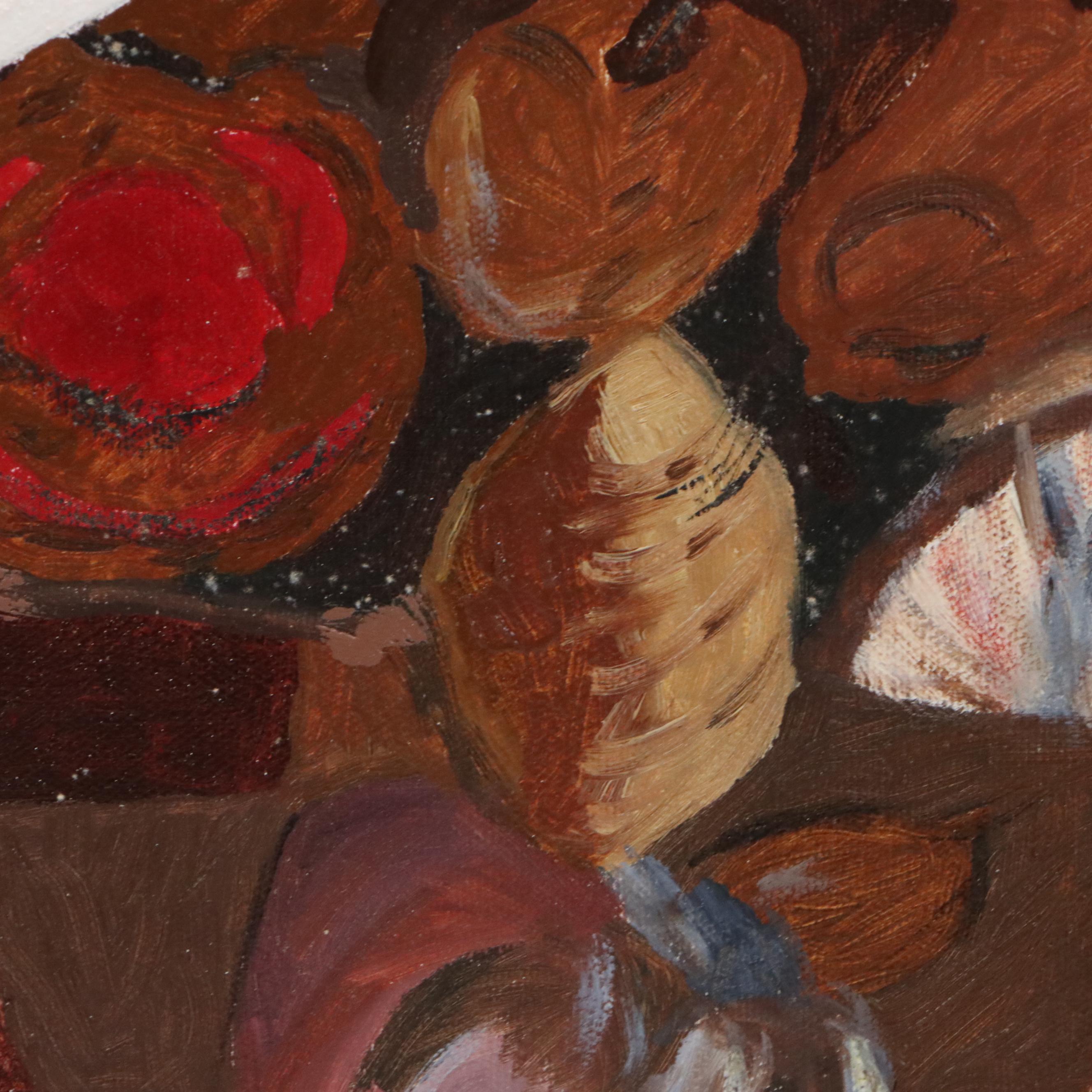 After Àlvar Suñol Munoz-Ramos Acrylic Painting "Perspectiva Con Imagen"