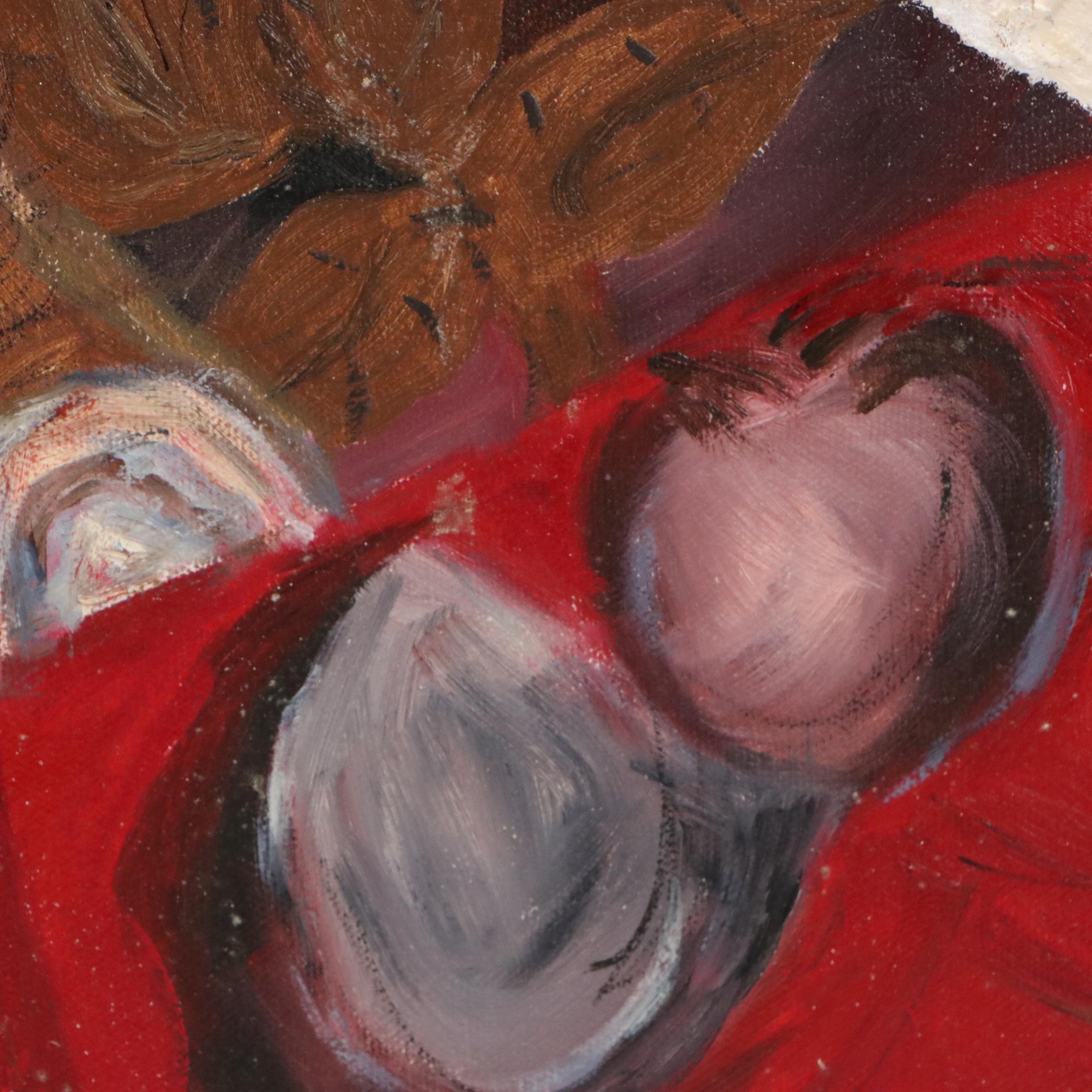 After Àlvar Suñol Munoz-Ramos Acrylic Painting "Perspectiva Con Imagen"