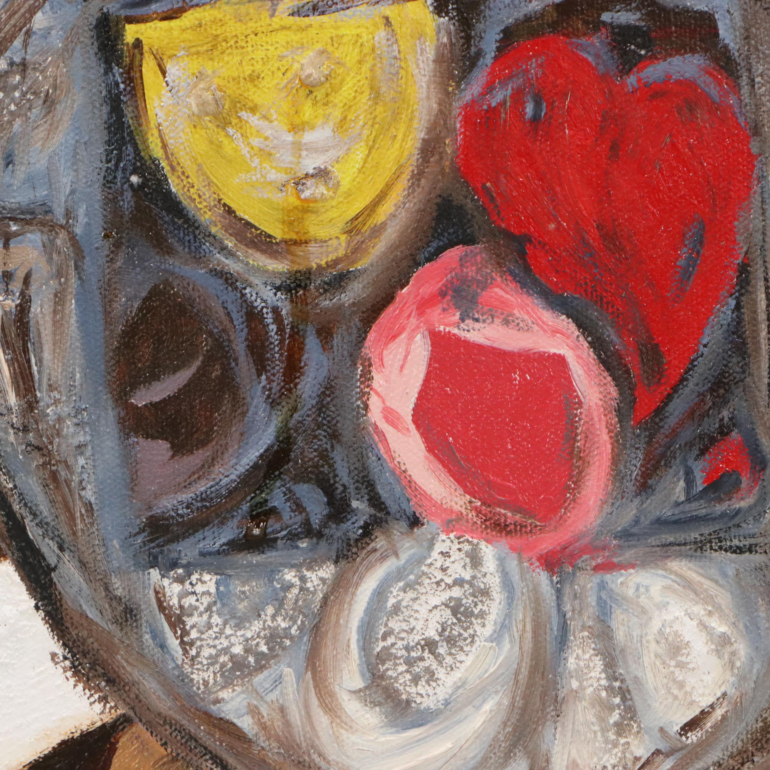 After Àlvar Suñol Munoz-Ramos Acrylic Painting "Perspectiva Con Imagen"