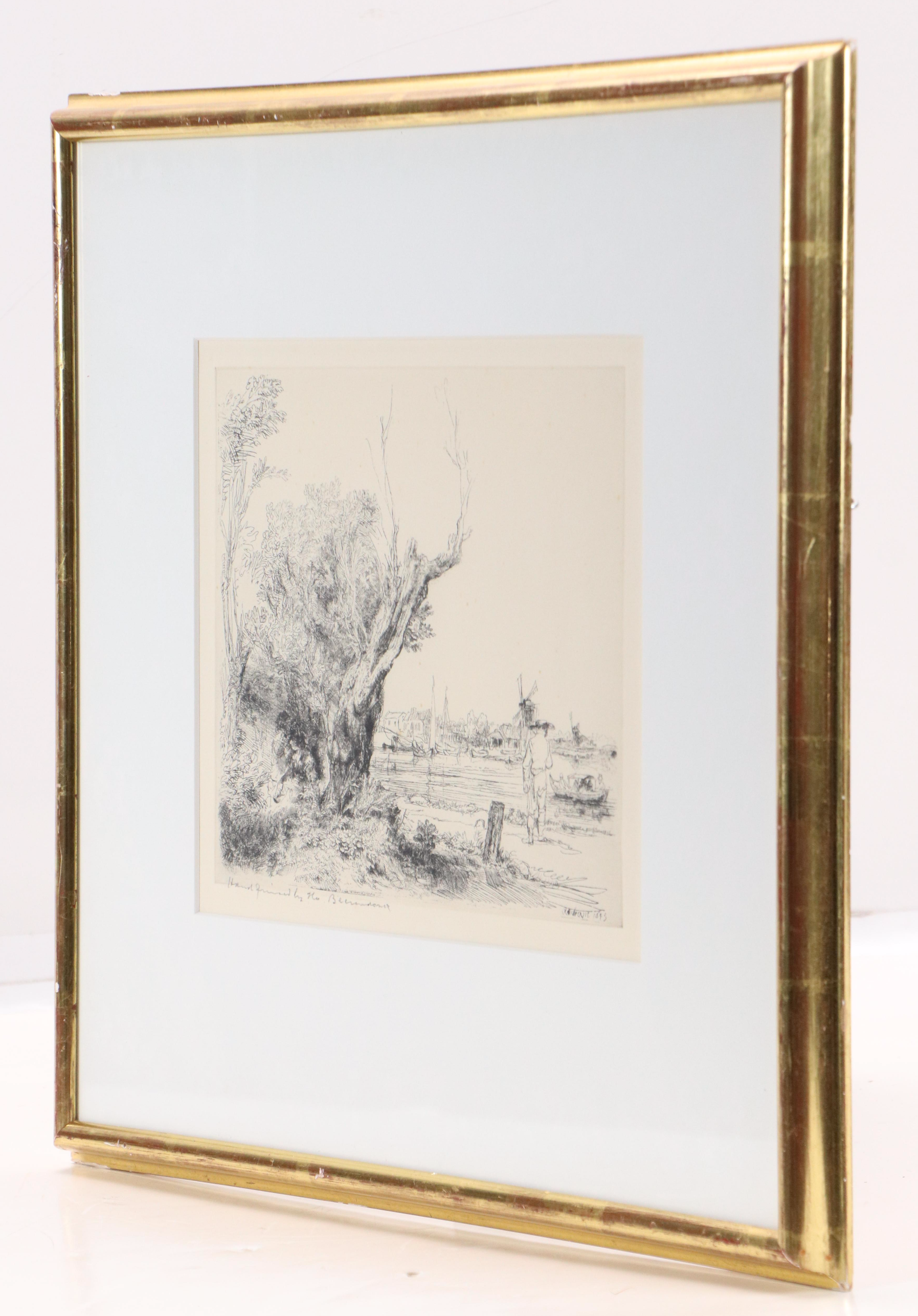 Etching with Drypoint After Rembrandt "The Omval"