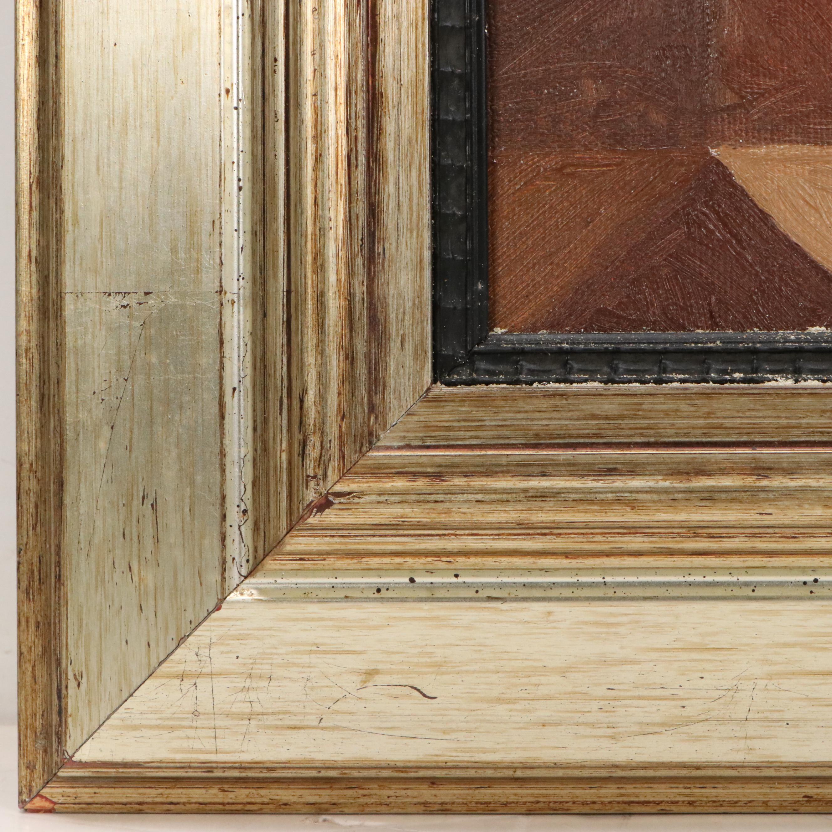 After Àlvar Suñol Munoz-Ramos Acrylic Painting "Perspectiva Con Imagen"