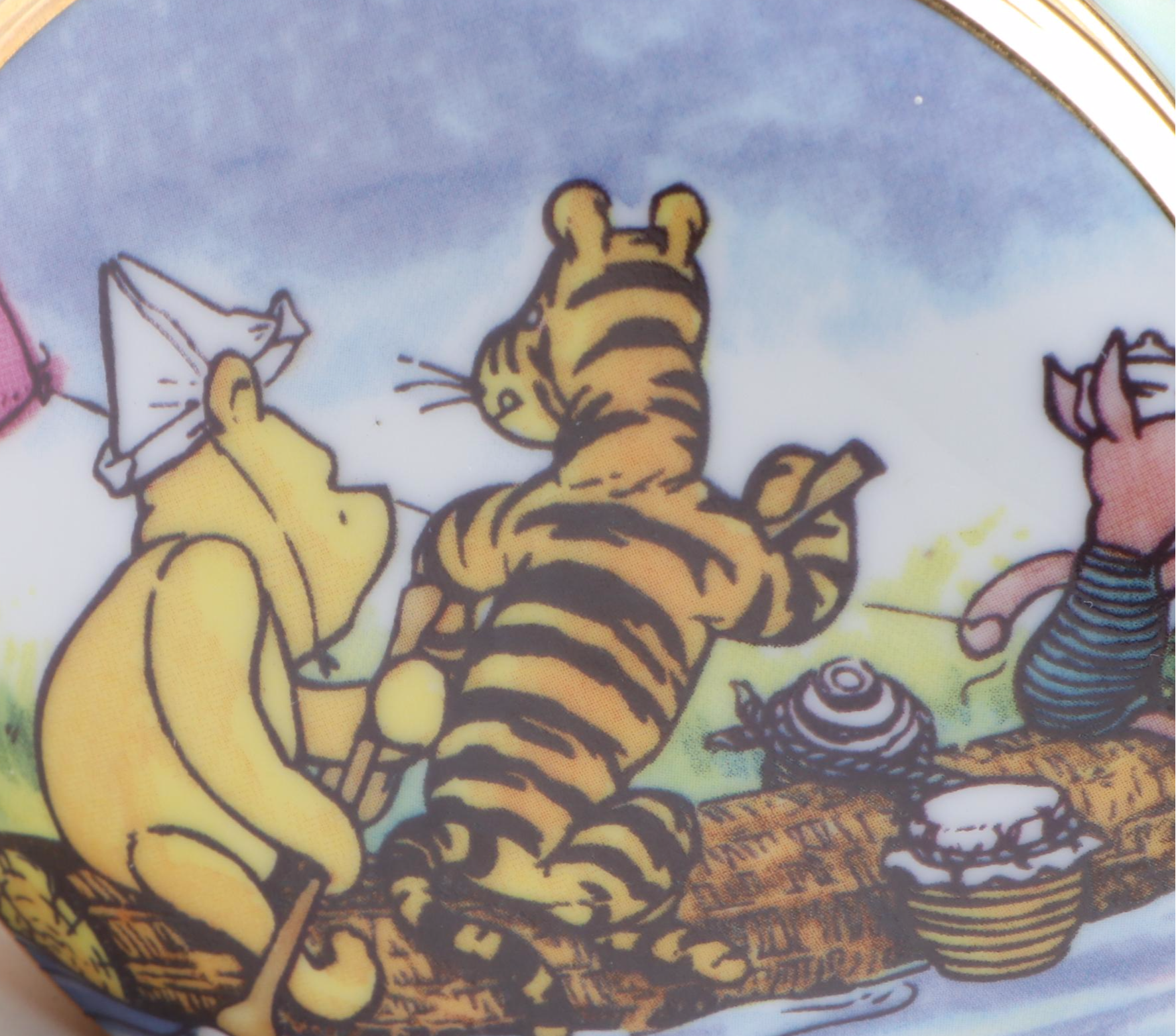 Disney Winnie the Pooh Gilt Ceramic Music Box