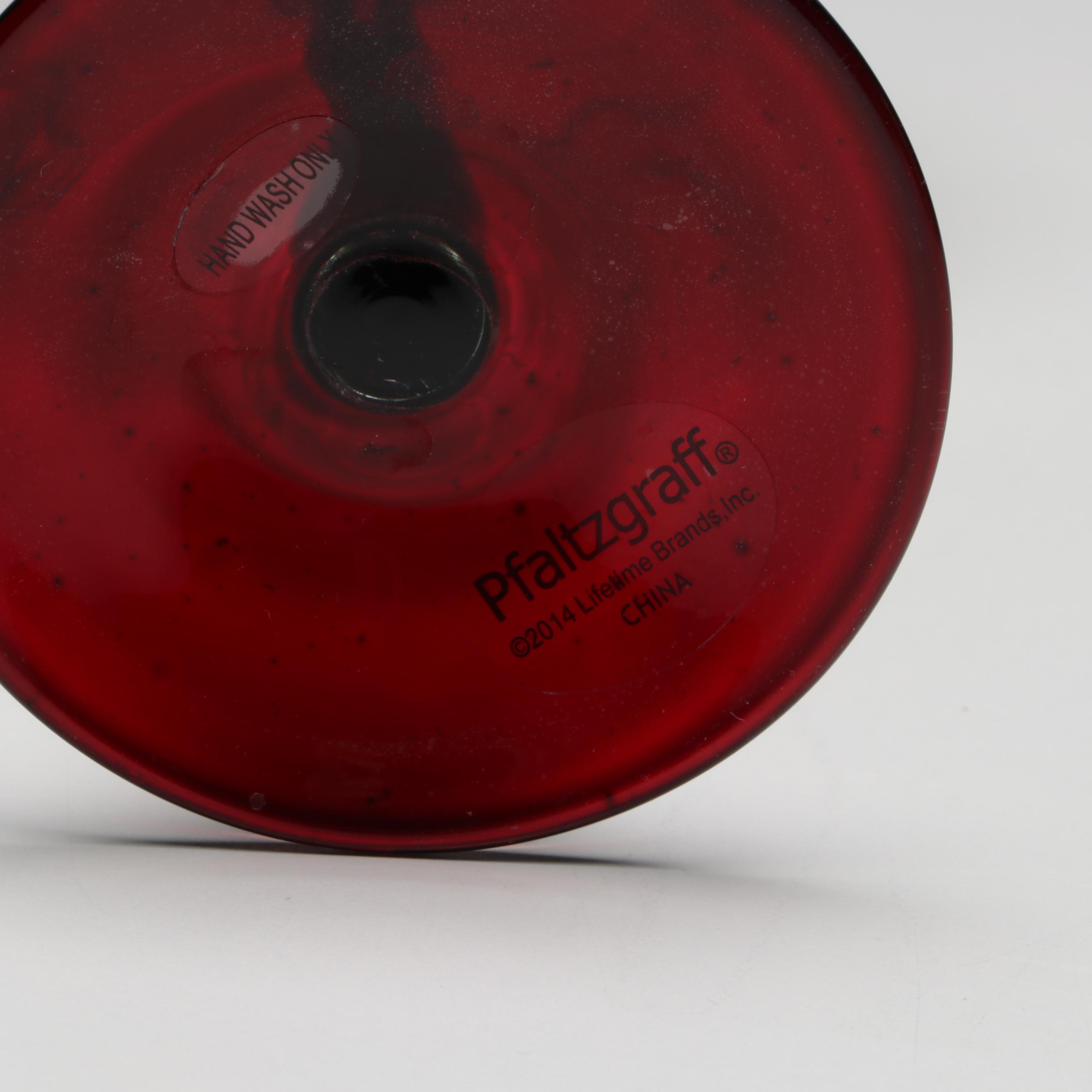 Pfaltzgraff "Winterberry" Hand-Painted Wine Glasses