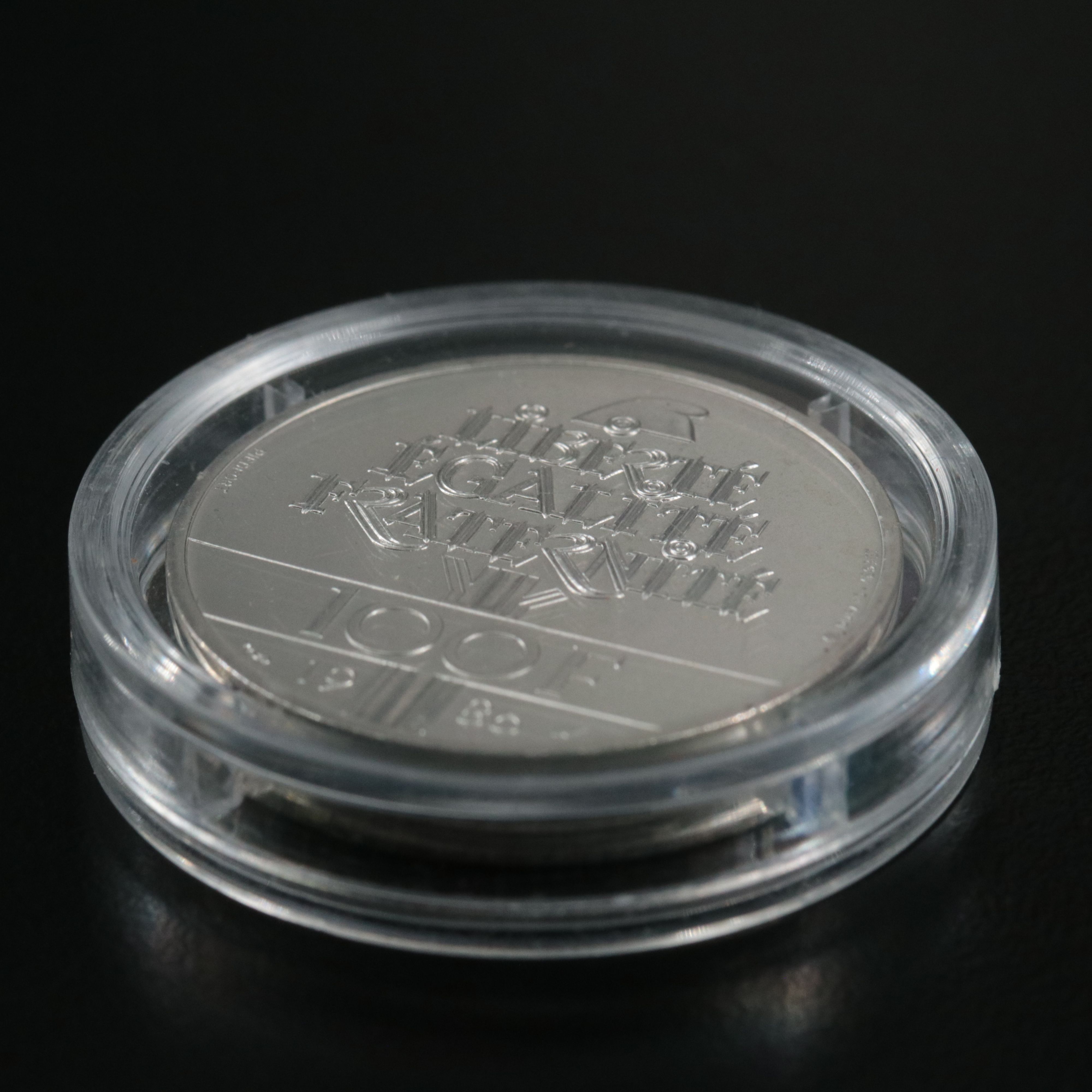 1986 France 100-Francs Statue of Liberty Commemorative Piedfort Silver Coin