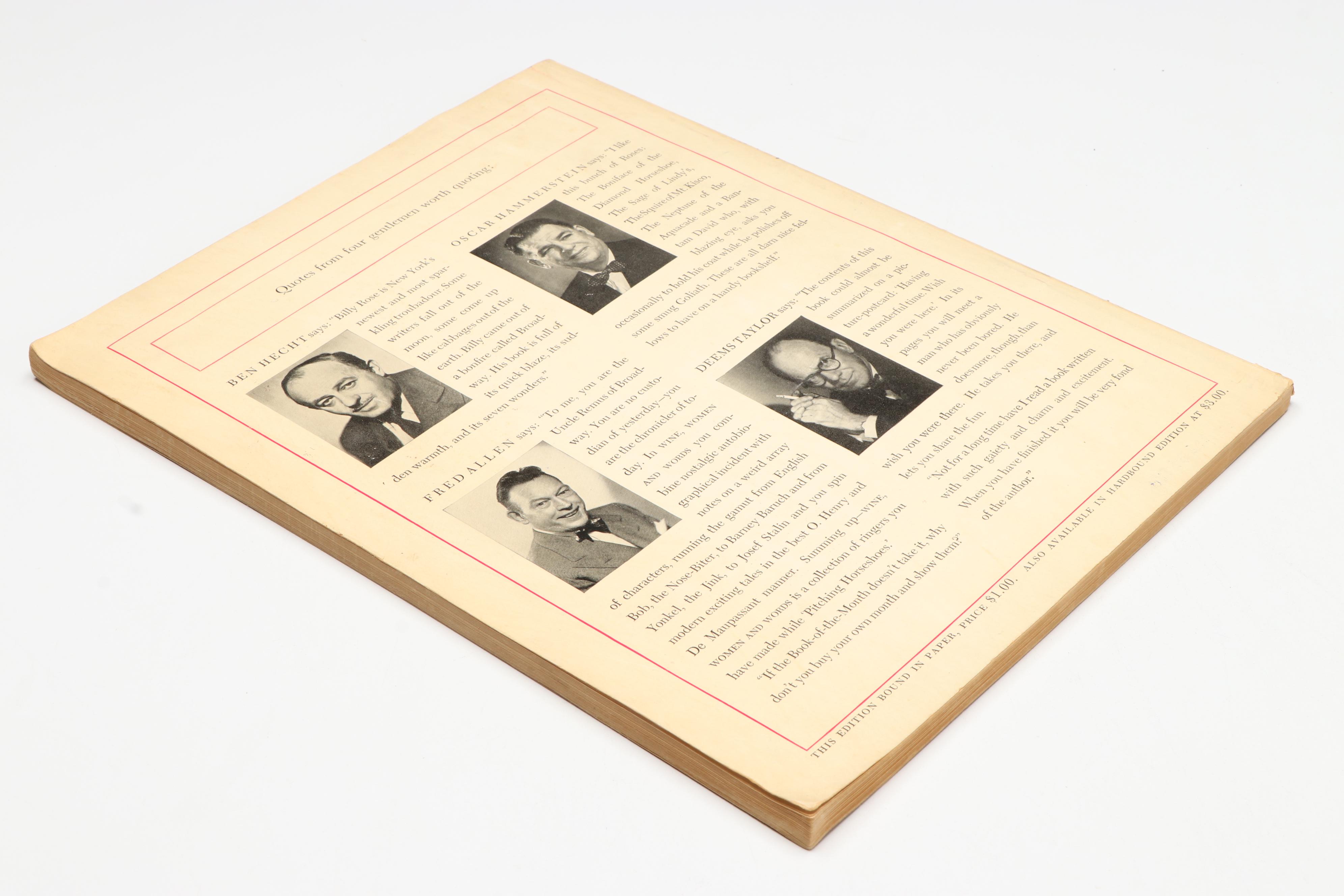 Salvador Dalí Illustrated "Wine, Women and Words" by Billy Rose, 1948