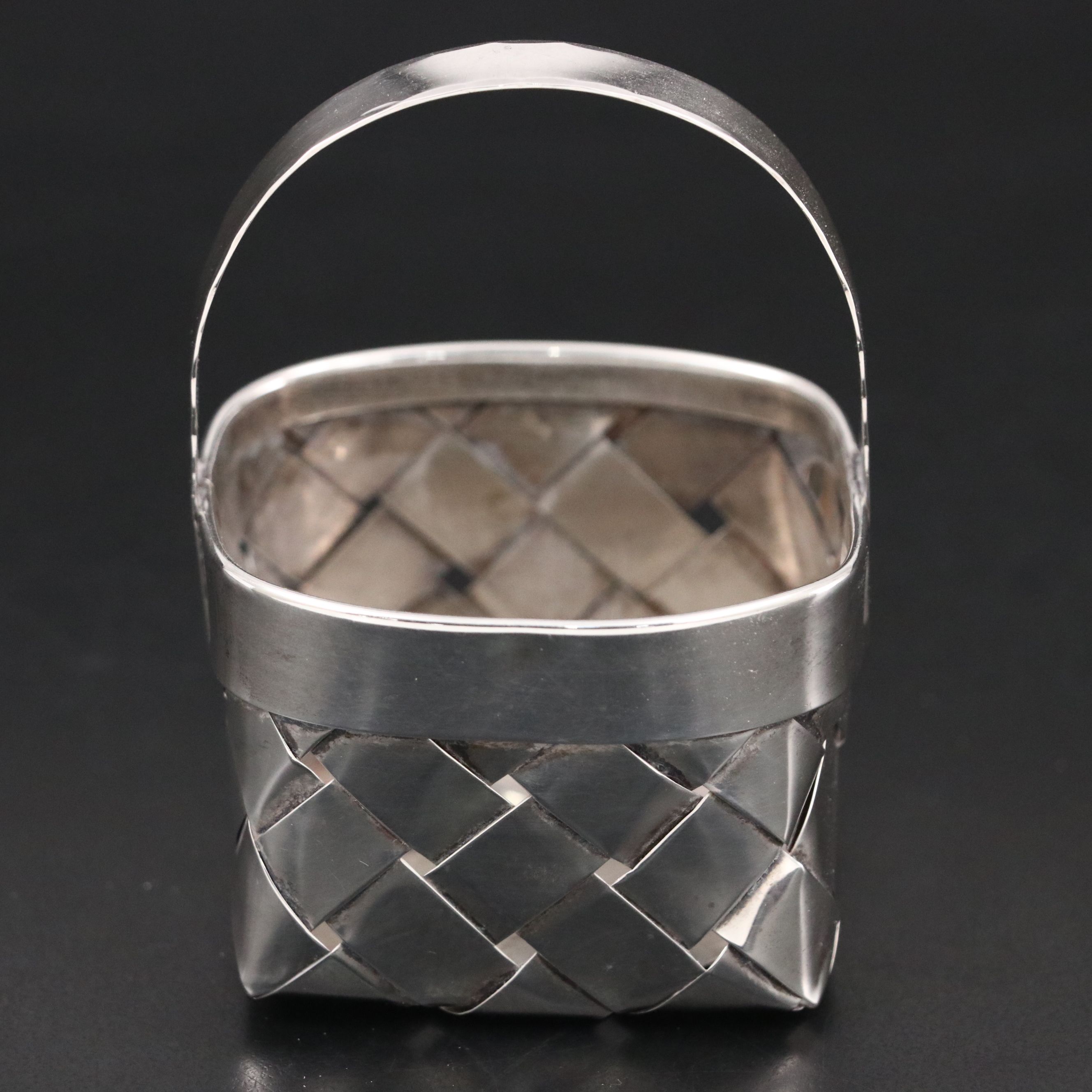 French Cartier Handmade Sterling Basket
