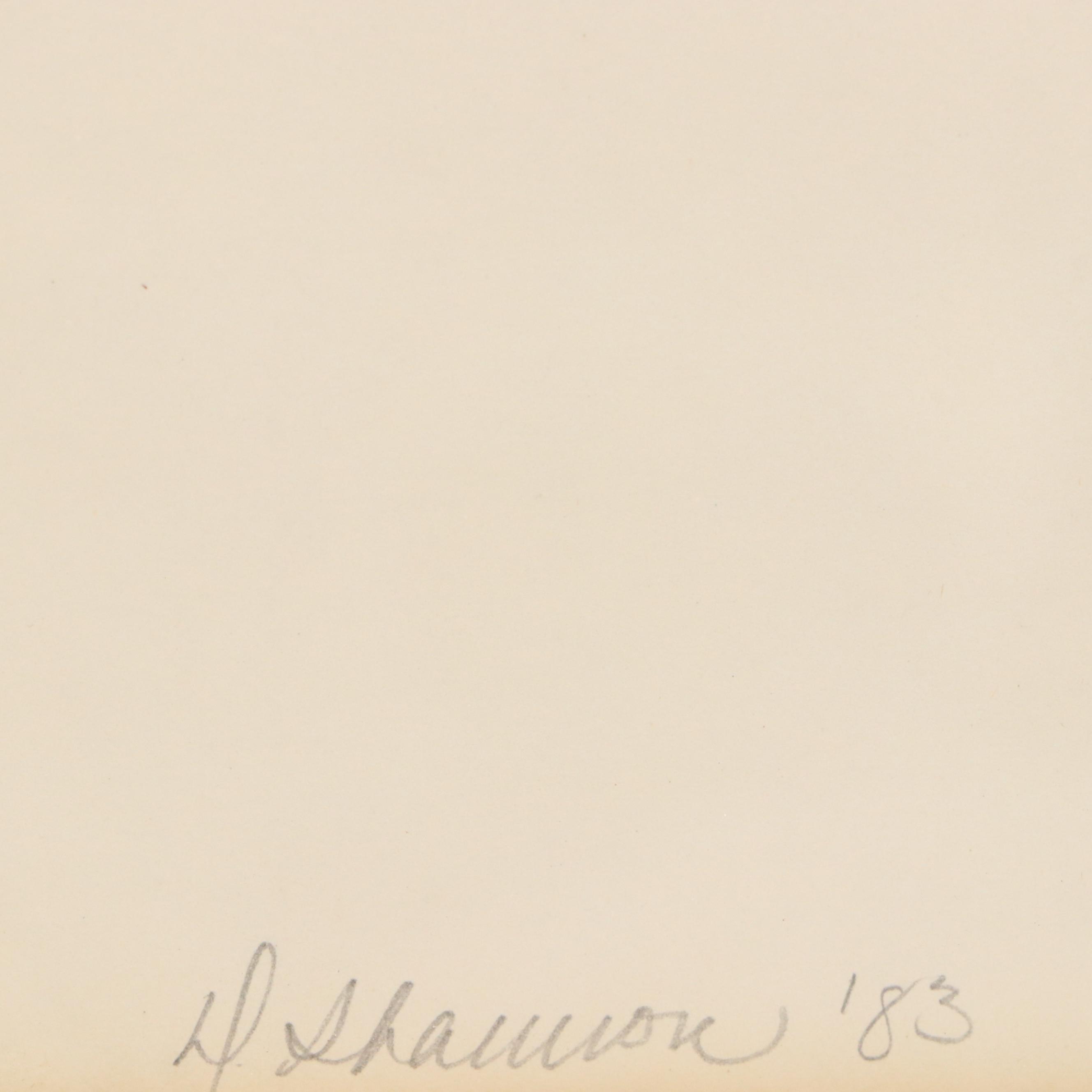 Deborah Shannon Watercolor and Ink Rooster, 1983