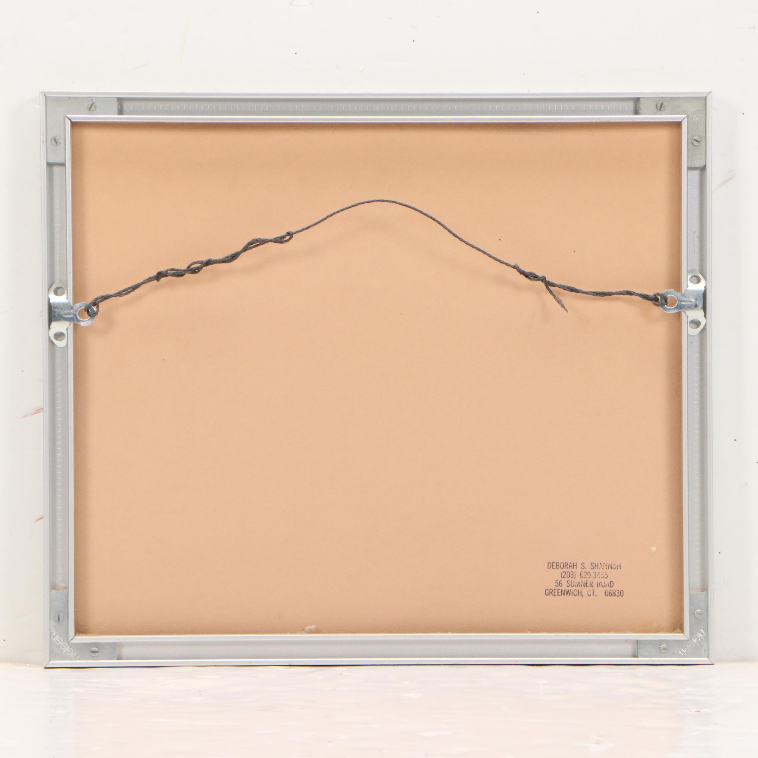 Deborah Shannon Watercolor and Ink Rooster, 1983