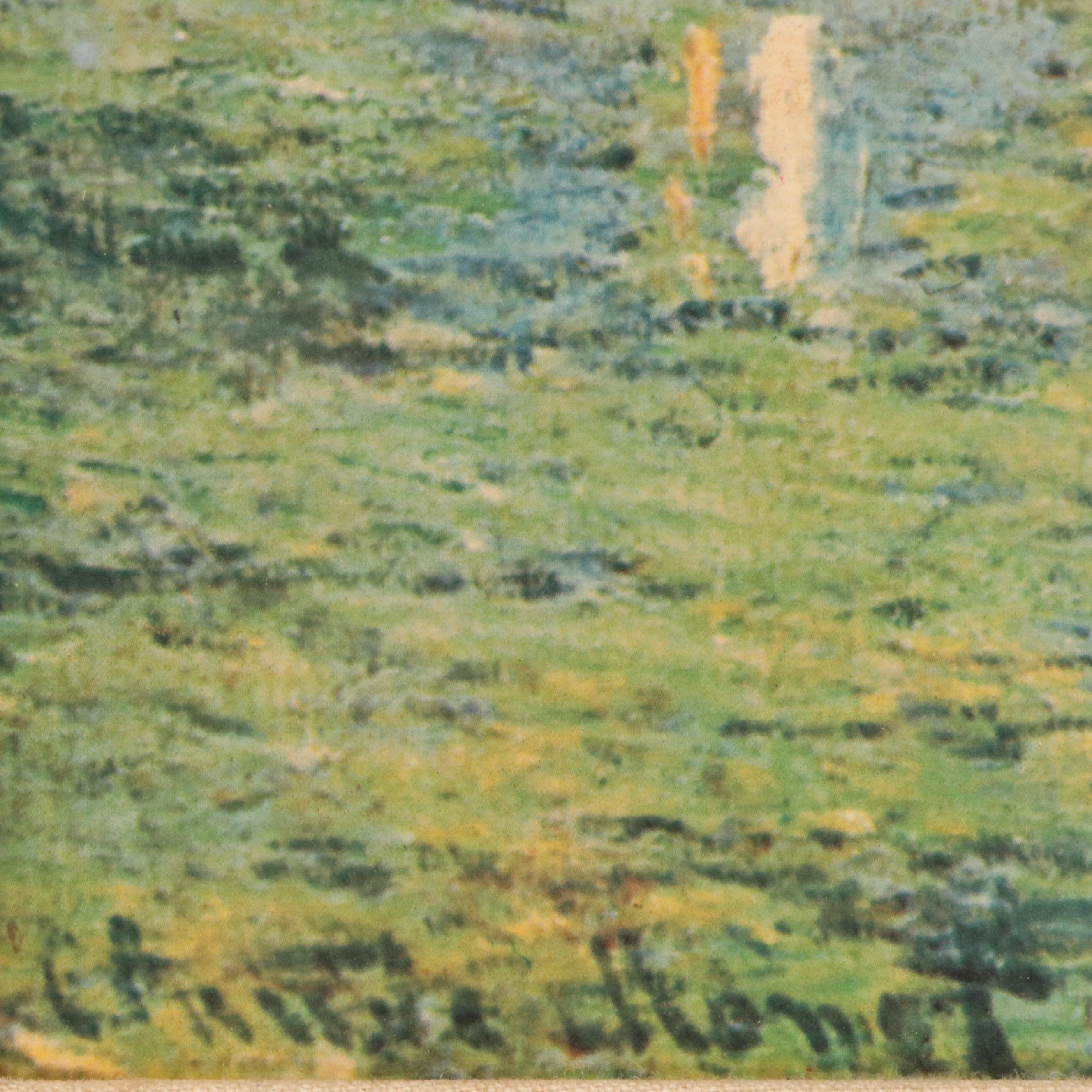 After Claude Monet Offset Lithograph "Red Boats at Argenteuil"