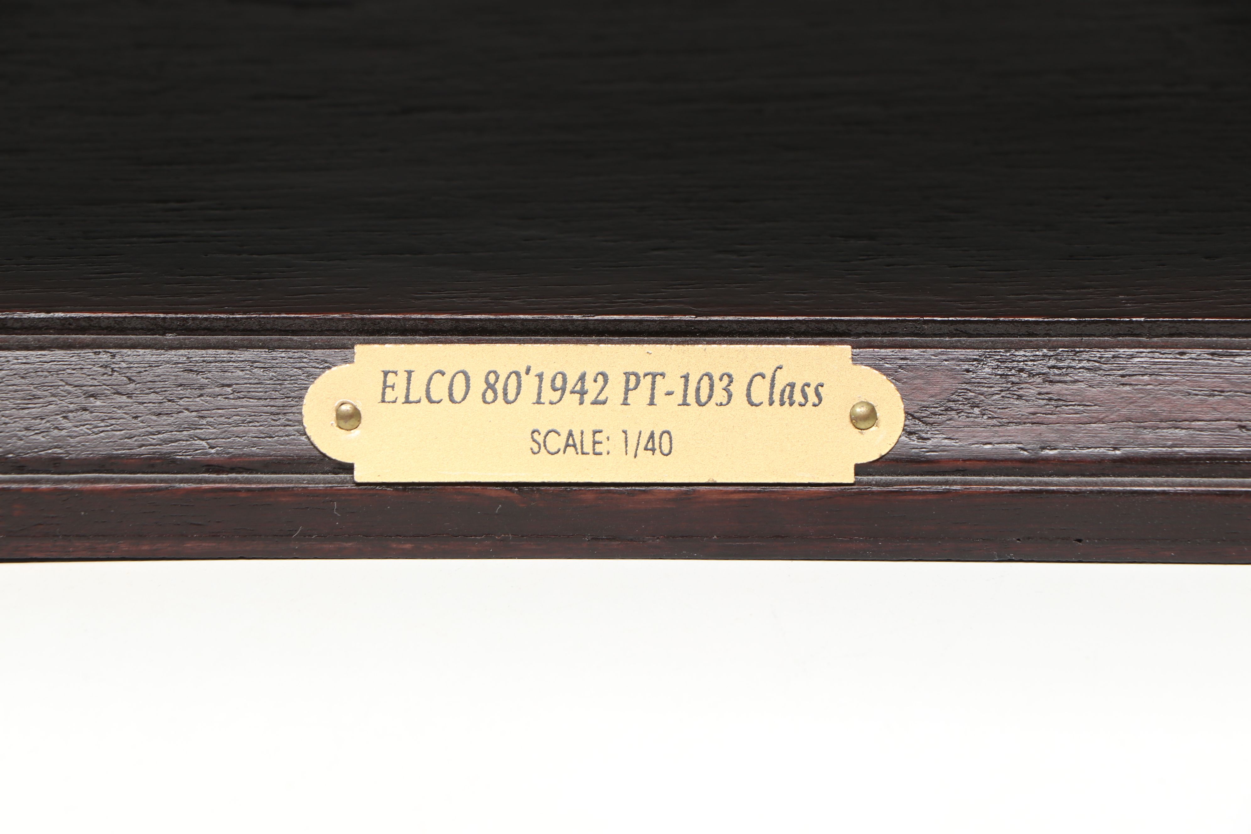 ELCO 1942 PT-103 Class Military Boat Model with John F. Kennedy Bust