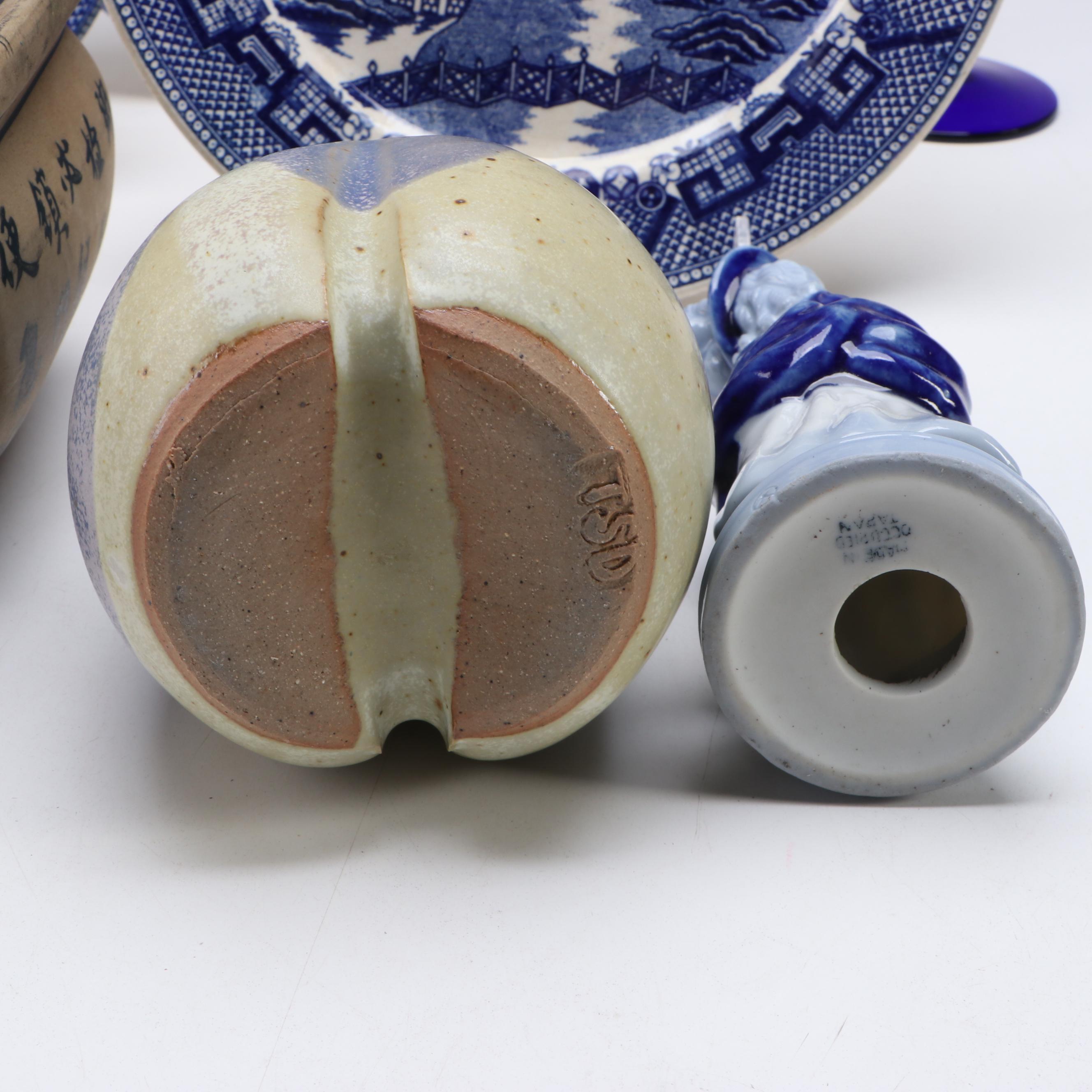 Maruta "Blue Delft" Plate, More Japanese and Other Blue and White Tableware