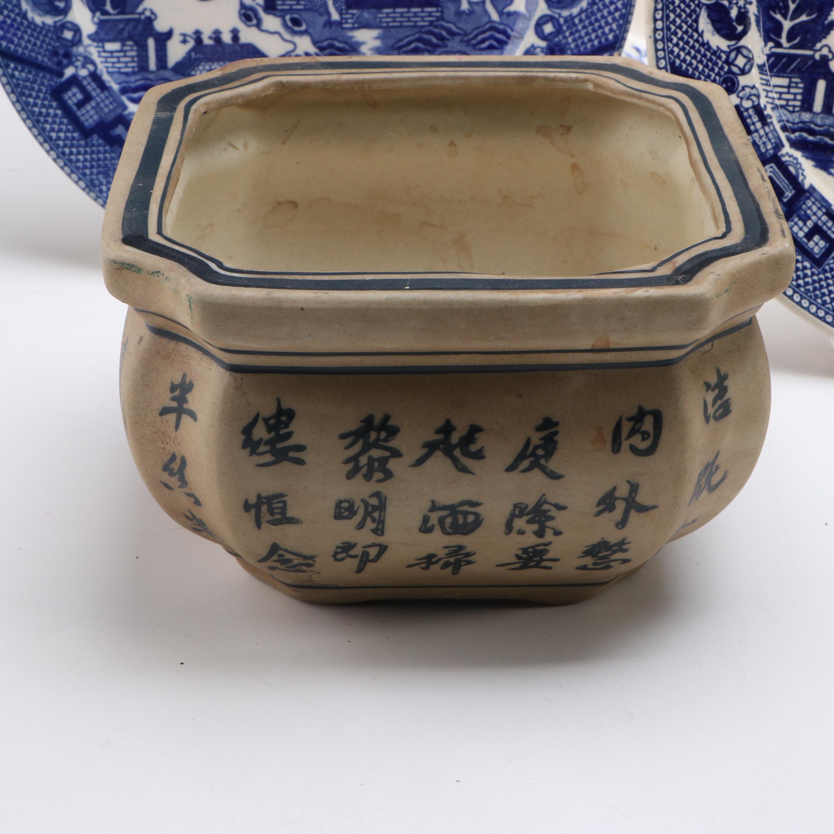 Maruta "Blue Delft" Plate, More Japanese and Other Blue and White Tableware