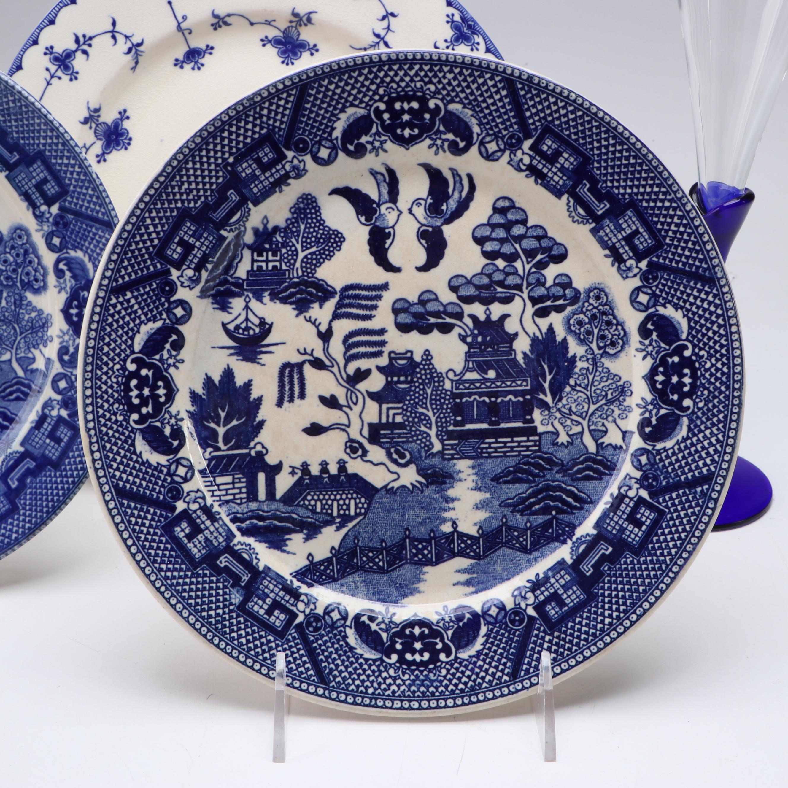 Maruta "Blue Delft" Plate, More Japanese and Other Blue and White Tableware
