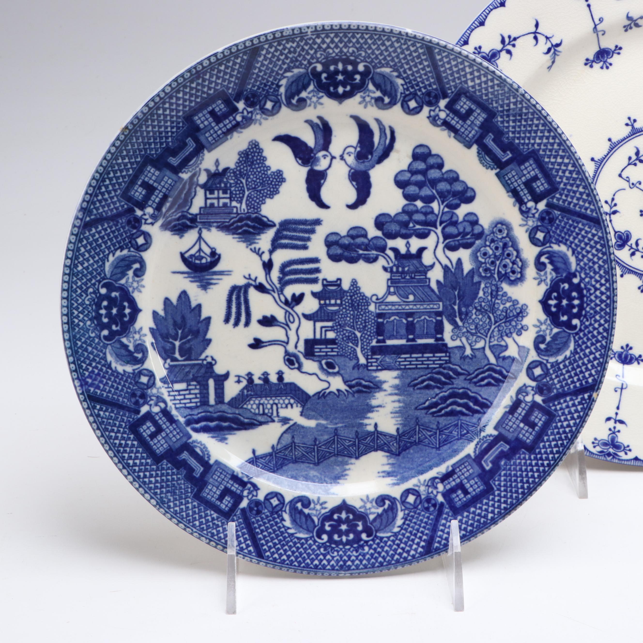 Maruta "Blue Delft" Plate, More Japanese and Other Blue and White Tableware