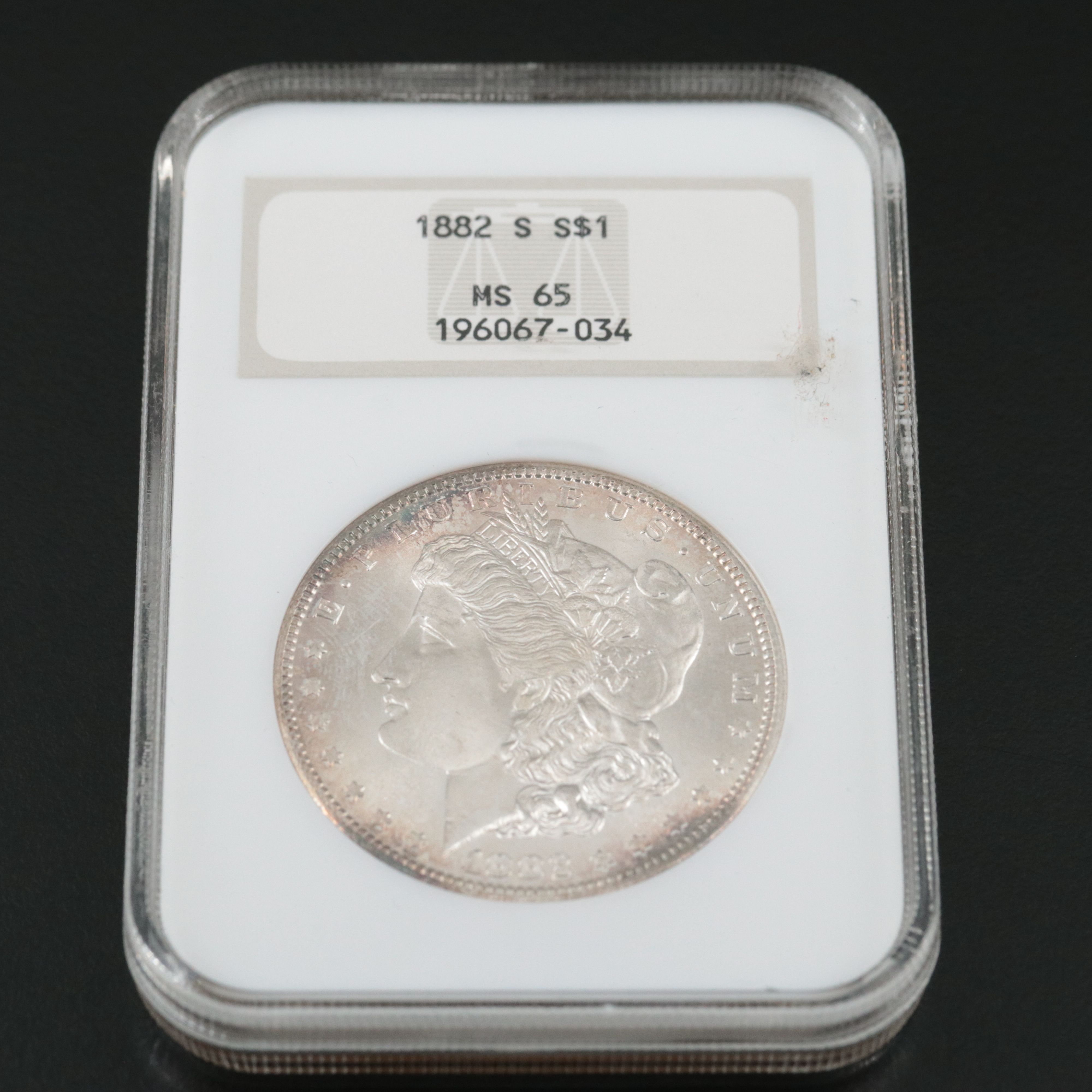 NGC Graded MS65 1882-S Morgan Silver Dollar