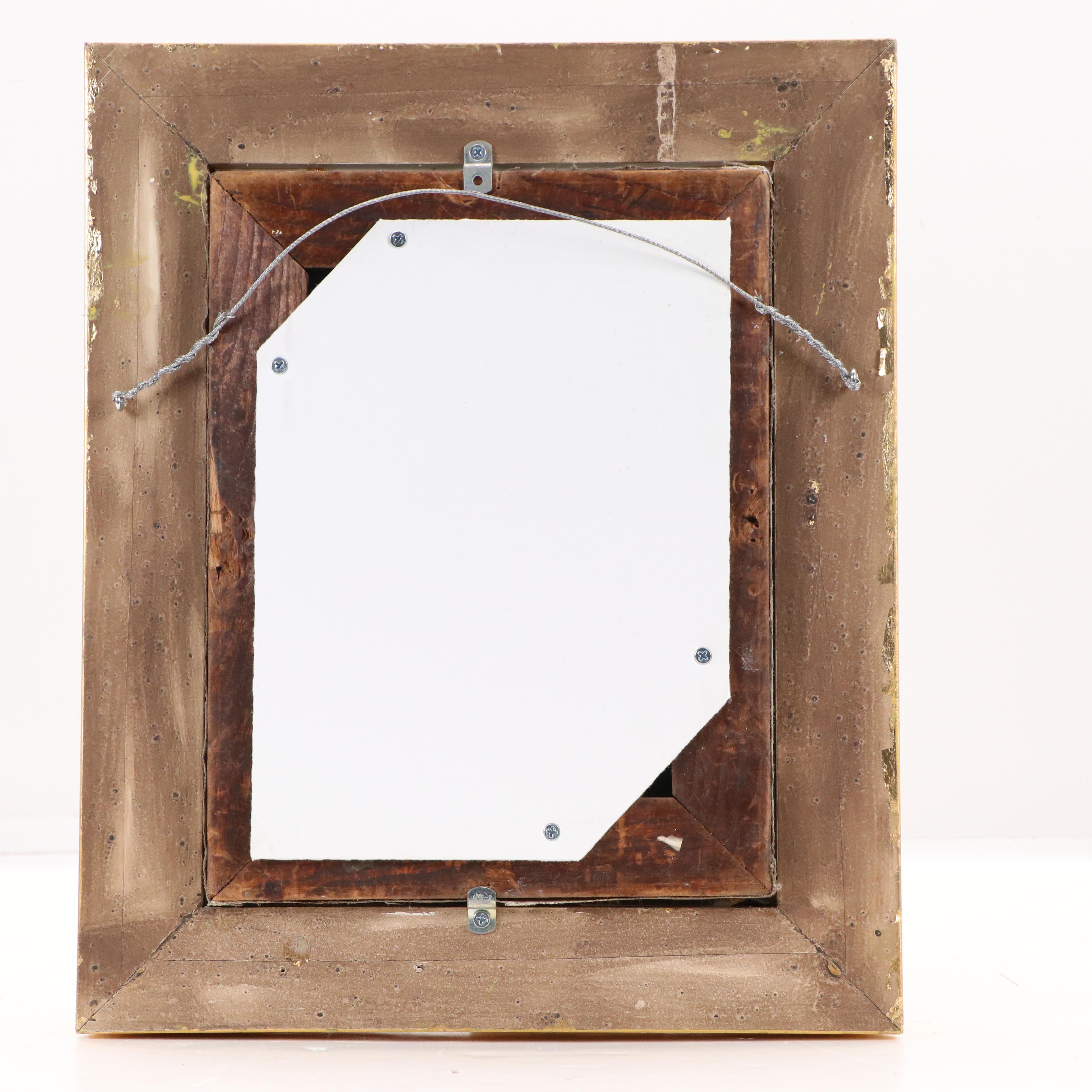 M. Gorman Genre Oil Painting of Mother, Children, and Butter Churn, 19th C.